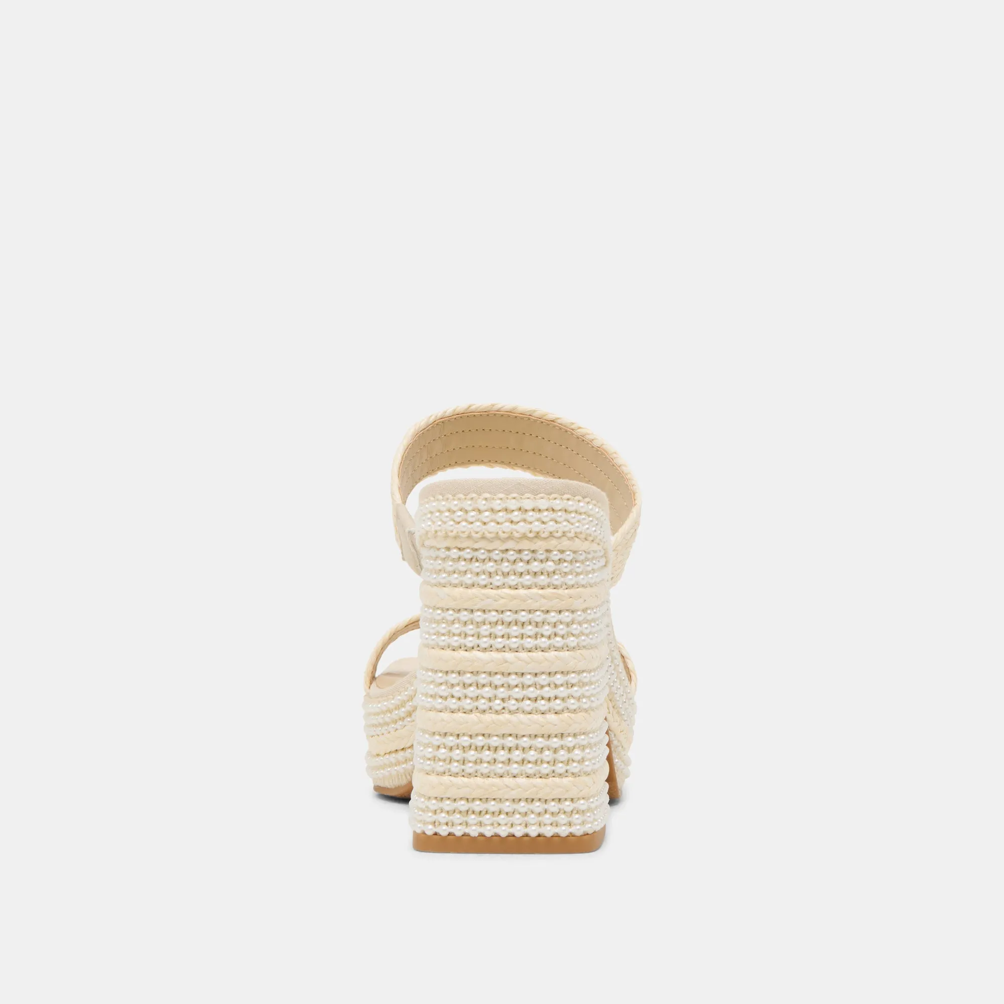 ALIYA PEARL HEELS VANILLA RAFFIA