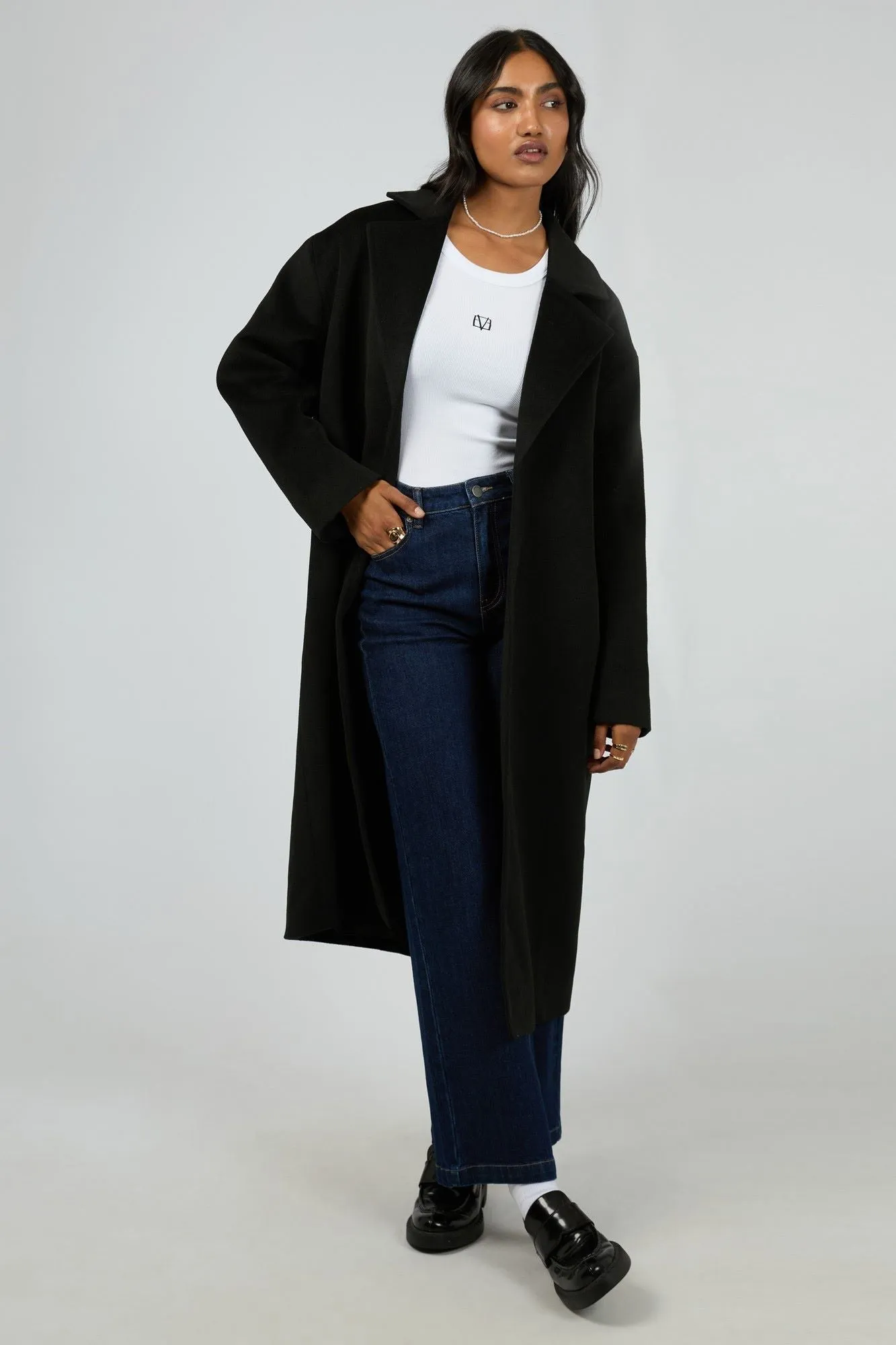 All About Eve Luxe Basic Coat Black
