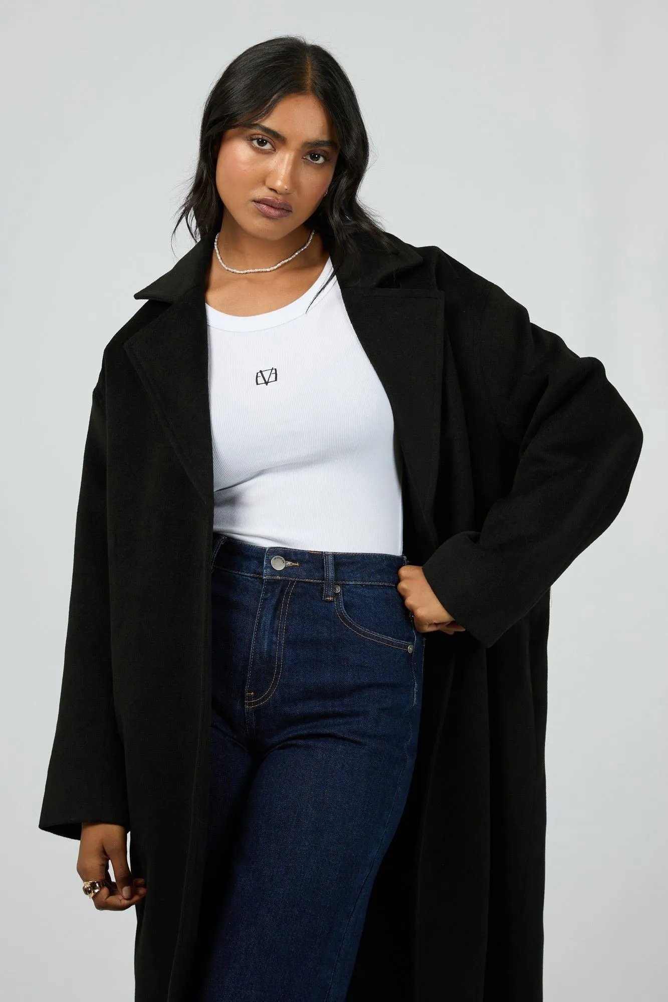 All About Eve Luxe Basic Coat Black