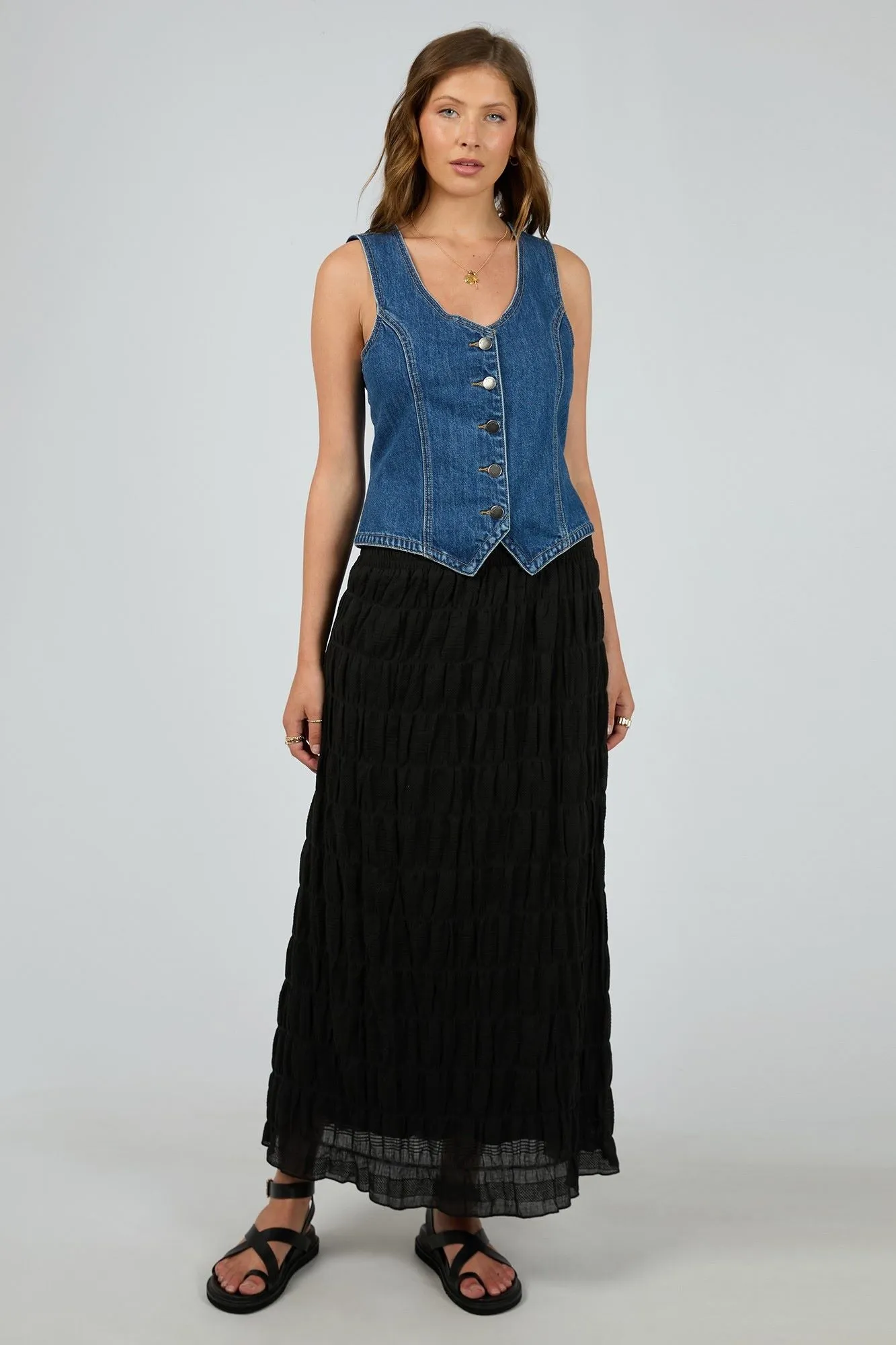 All About Eve Maude Maxi Skirt Black