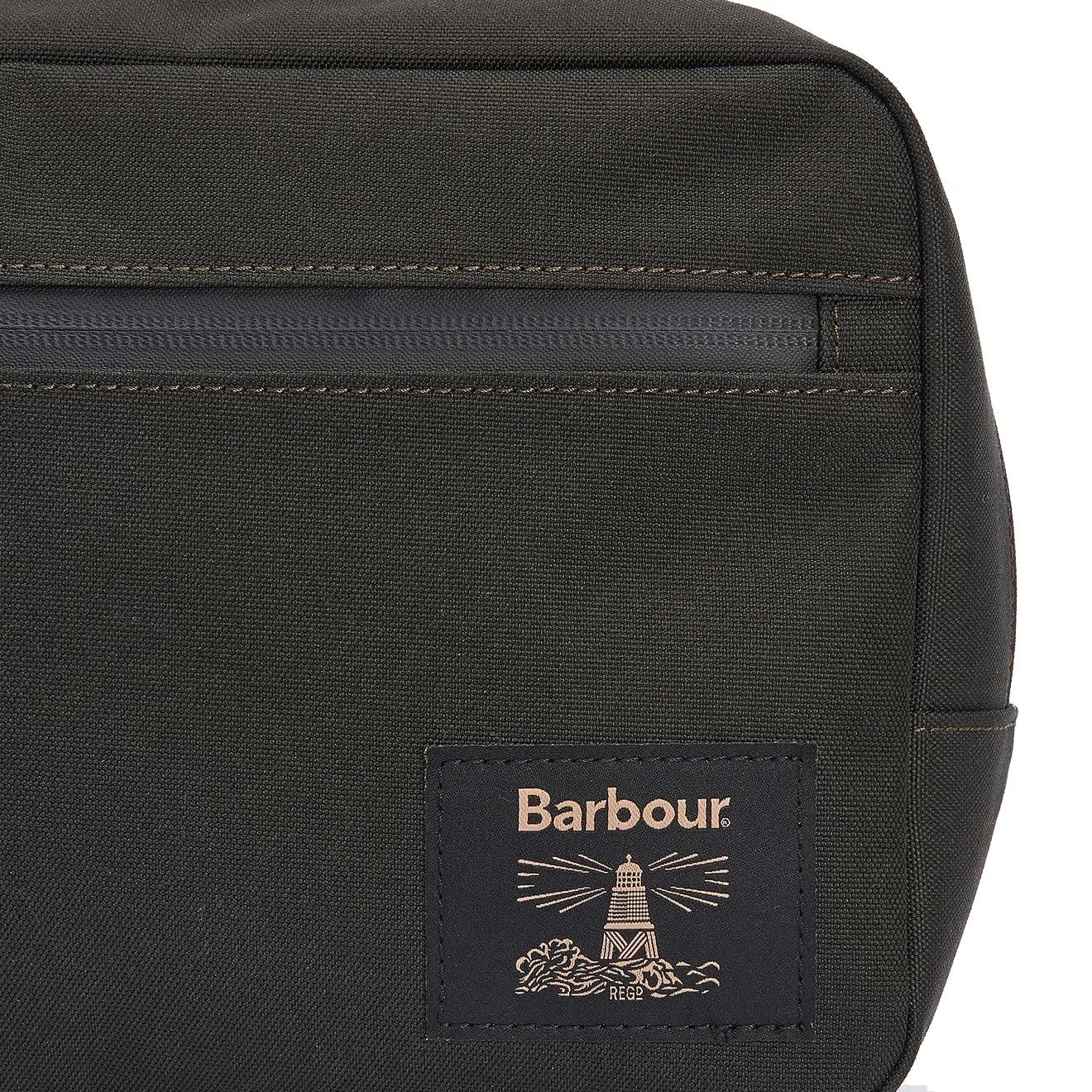 Barbour Field Canvas Washbag Olive/Black