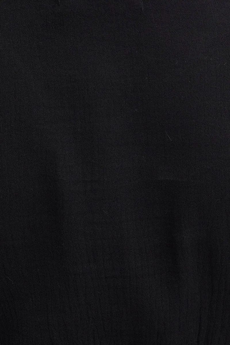 Black Skater Dress Long Sleeve Mini