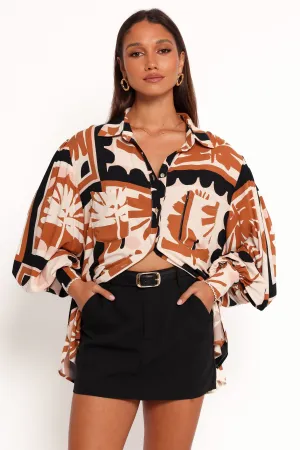 Blaze Shirt - Rust Print