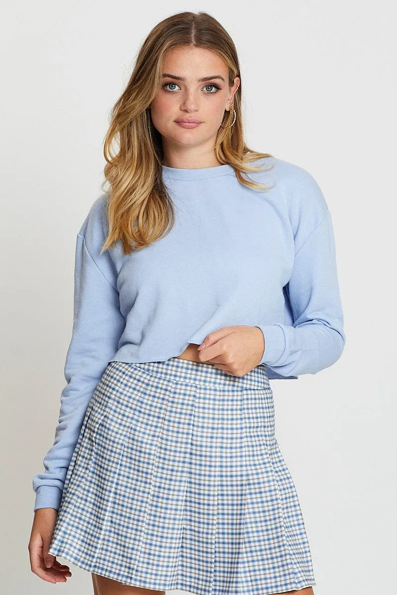 Blue Long Sleeve Sweat