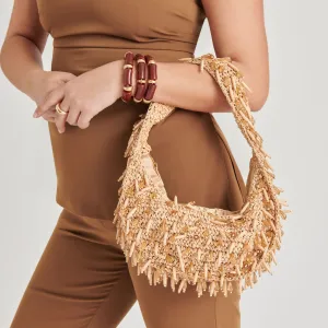 CAICOS SHOULDER BAG NATURAL RAFFIA
