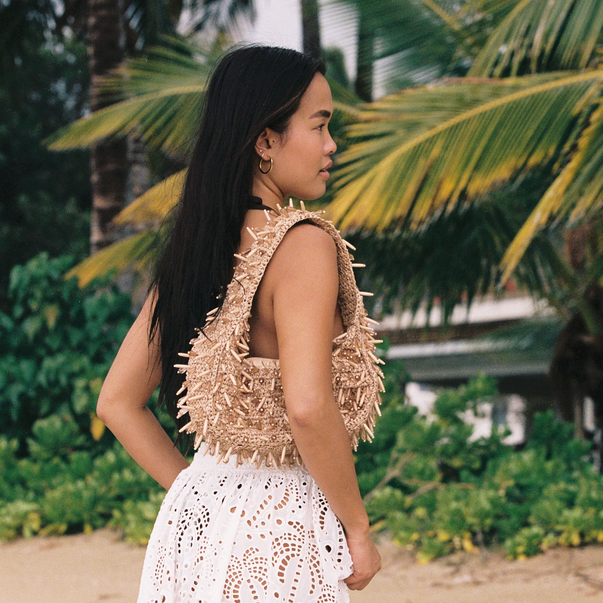 CAICOS SHOULDER BAG NATURAL RAFFIA