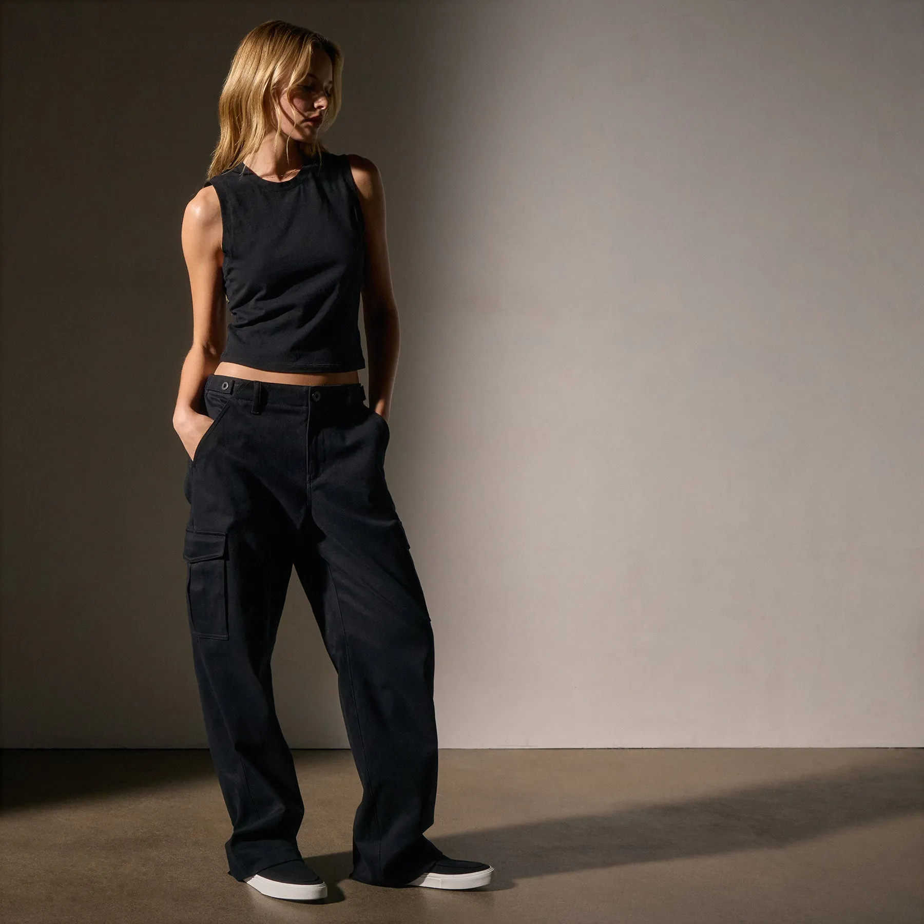 Cashmere Touch  Cargo Pant - Black