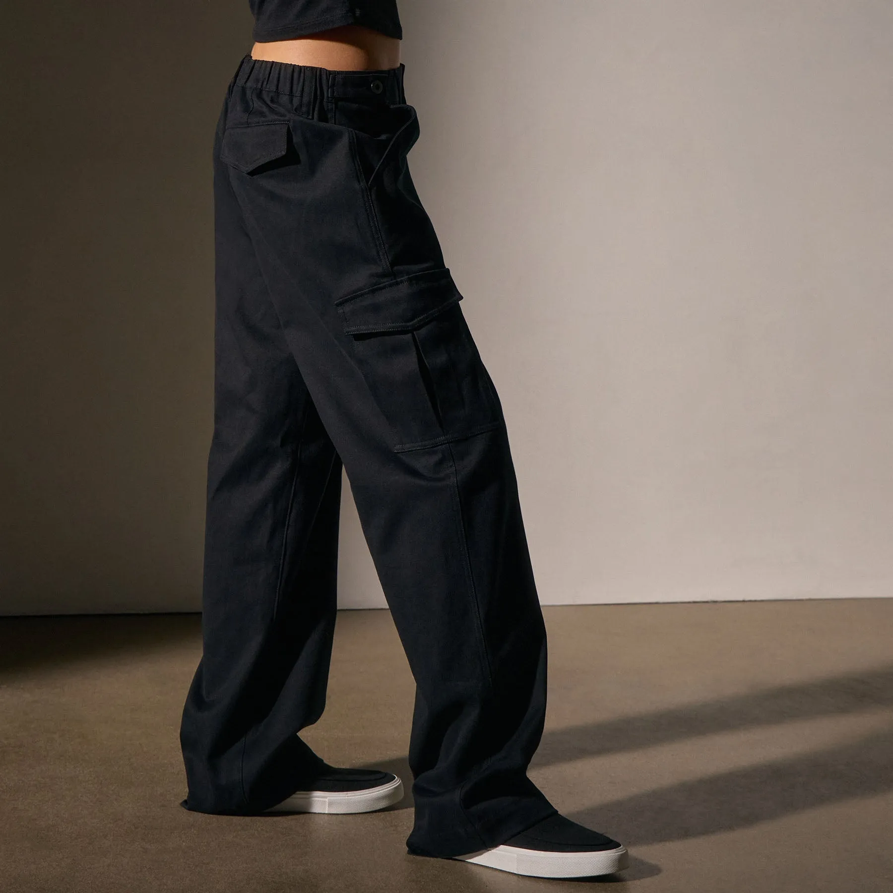 Cashmere Touch  Cargo Pant - Black