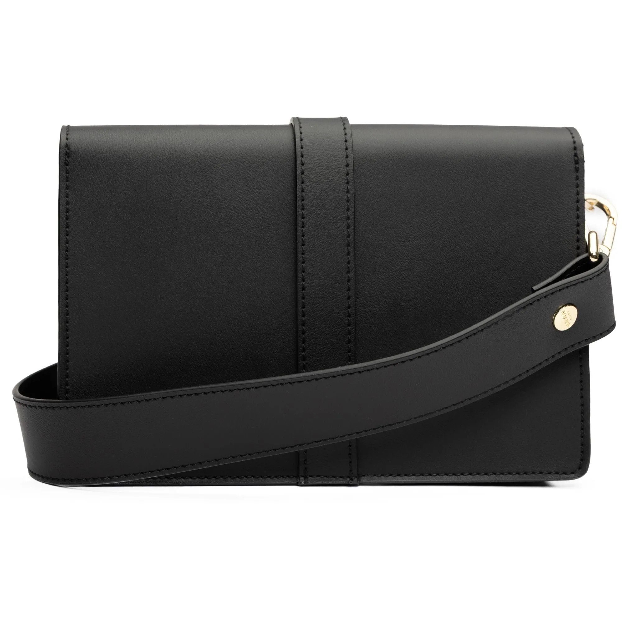 Coco Vegan Leather Tortoiseshell Crossbody Bag | Black
