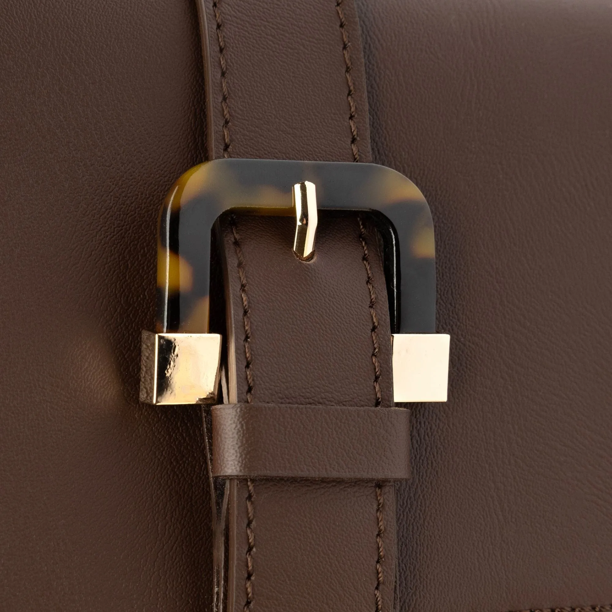 Coco Vegan Leather Tortoiseshell Crossbody Bag | Brown