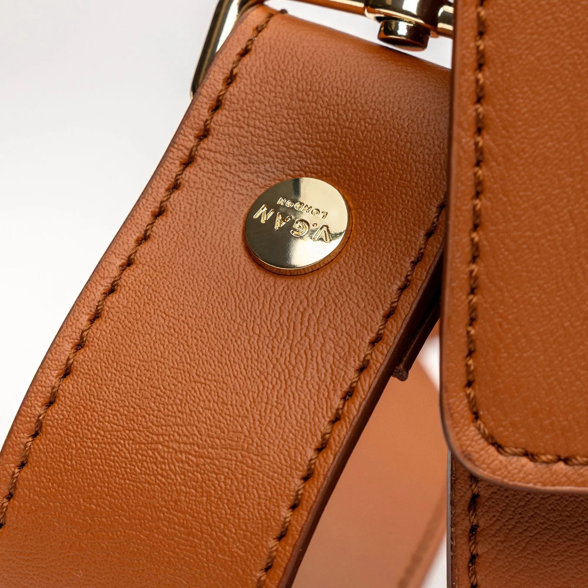 Coco Vegan Leather Tortoiseshell Crossbody Bag | Tan