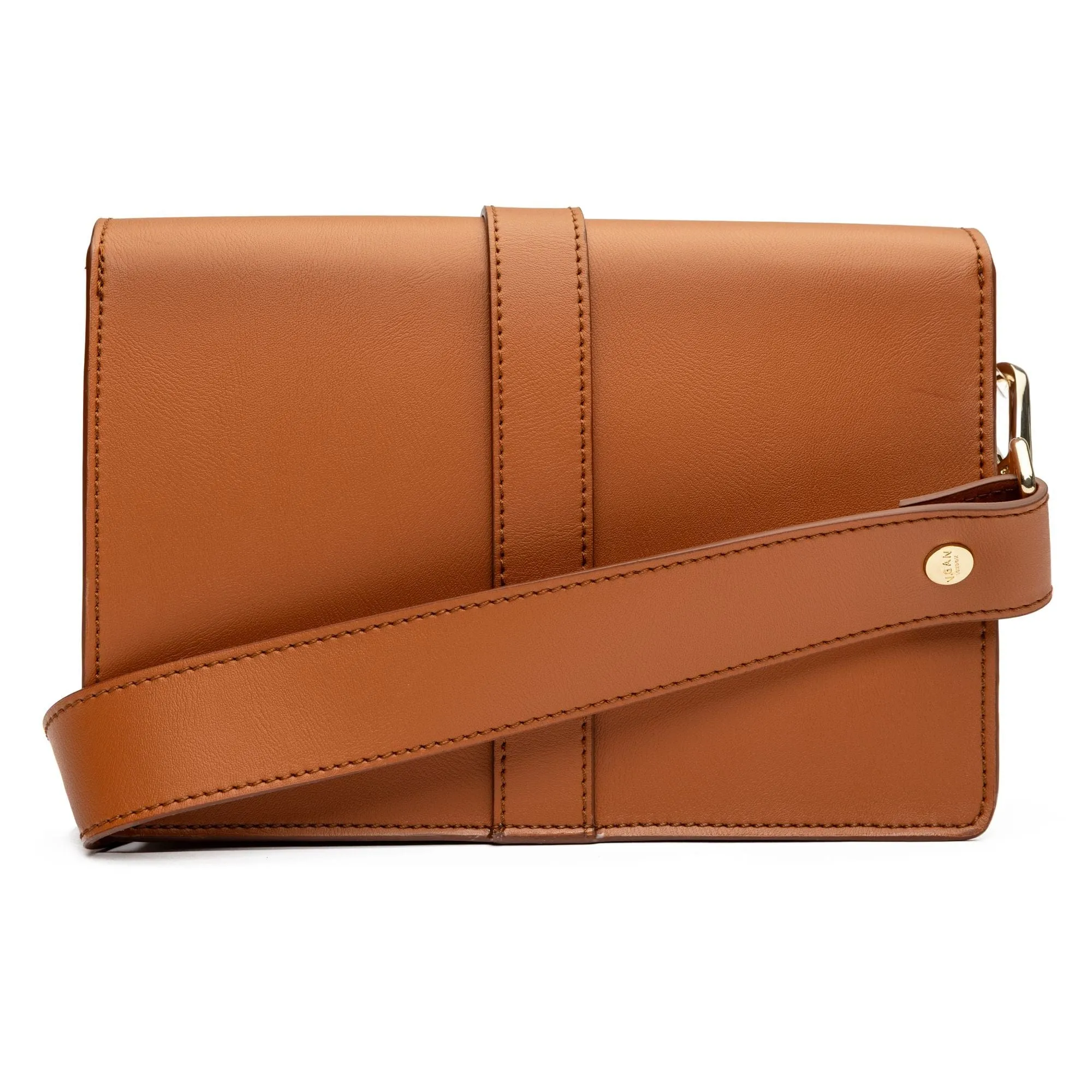 Coco Vegan Leather Tortoiseshell Crossbody Bag | Tan