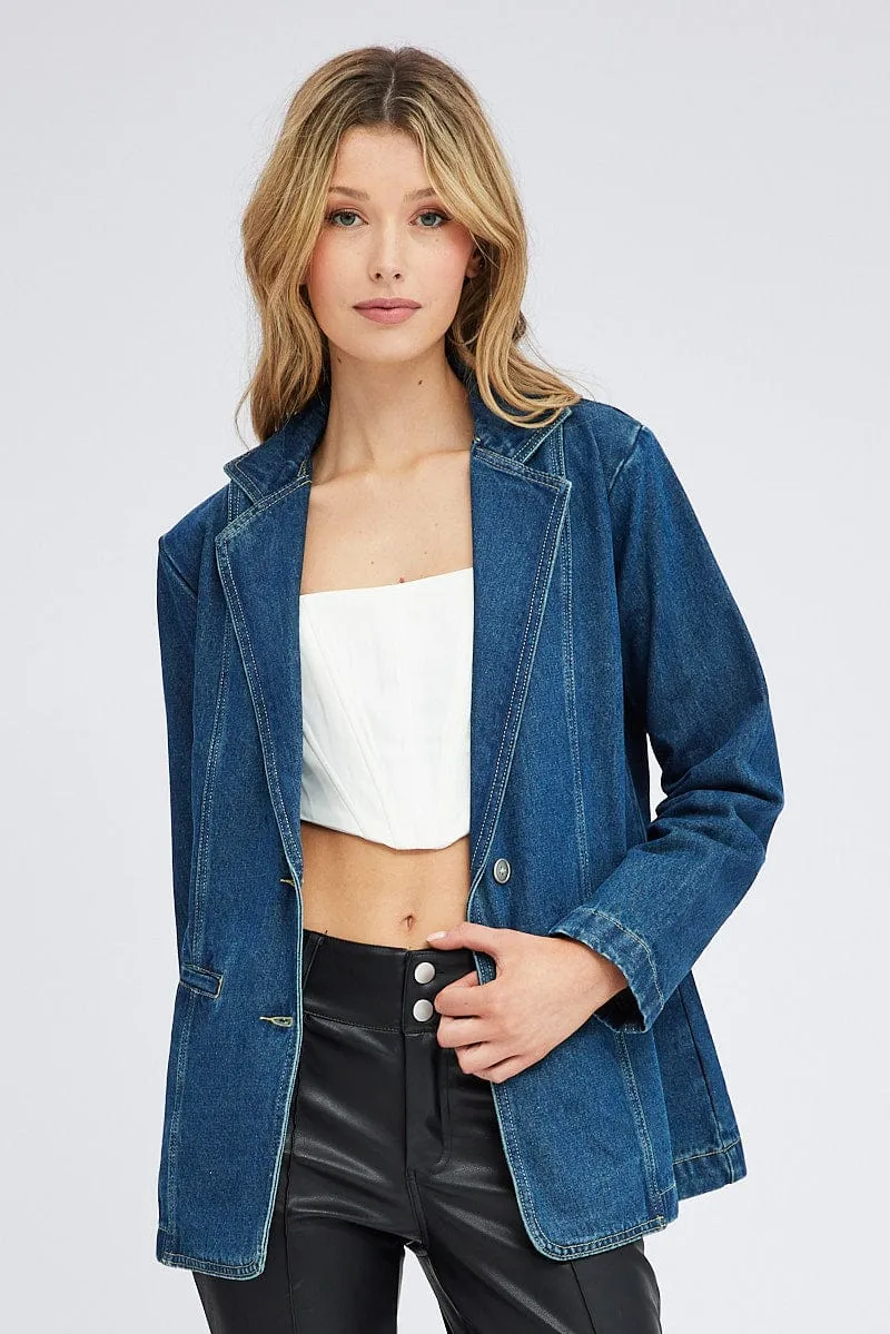 Denim Denim Jacket Long Sleeve