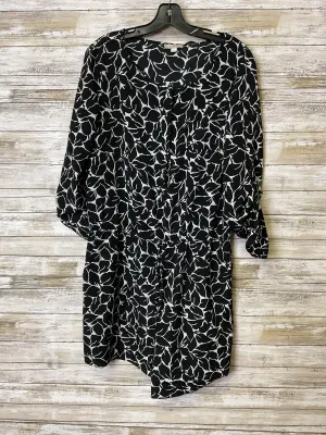 Dress Casual Midi By Loft In Black & White, Size:8