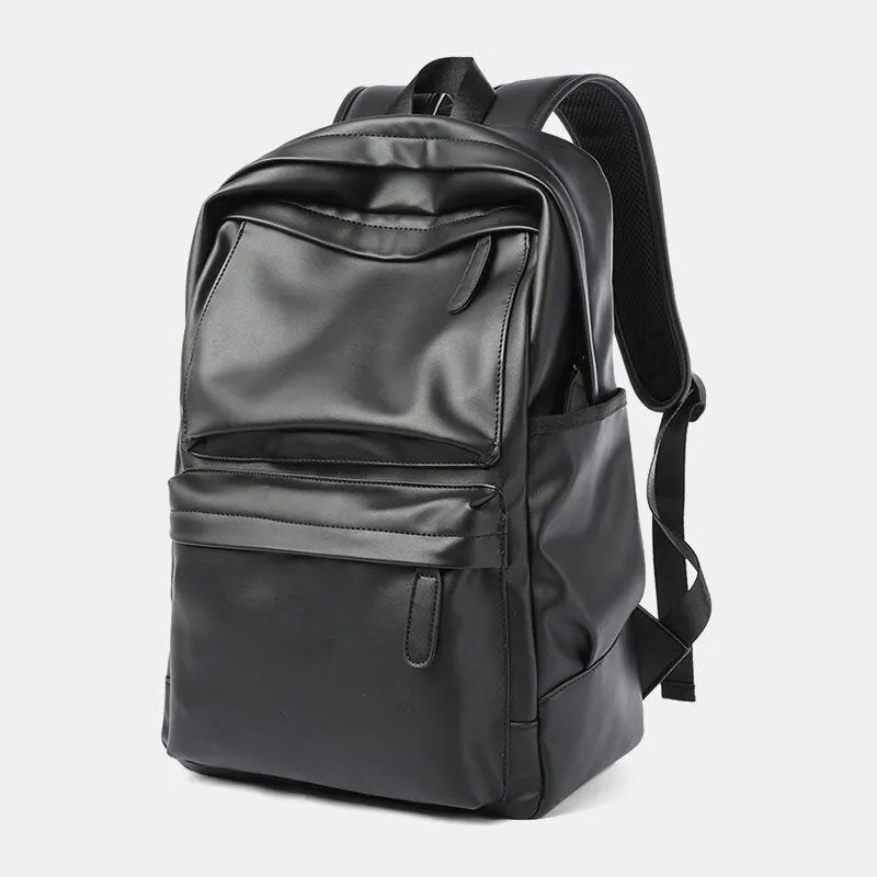 Fashion PU Leather 15.6 Inch Laptop Backpack