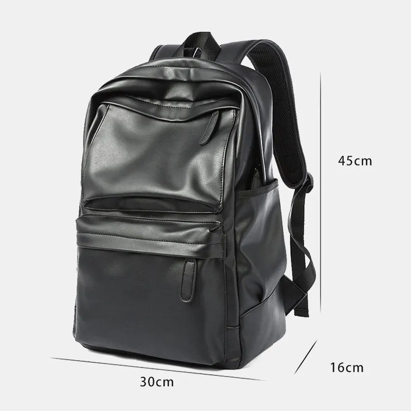 Fashion PU Leather 15.6 Inch Laptop Backpack