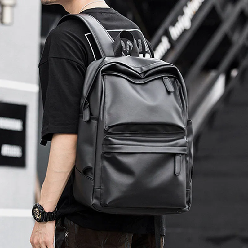 Fashion PU Leather 15.6 Inch Laptop Backpack