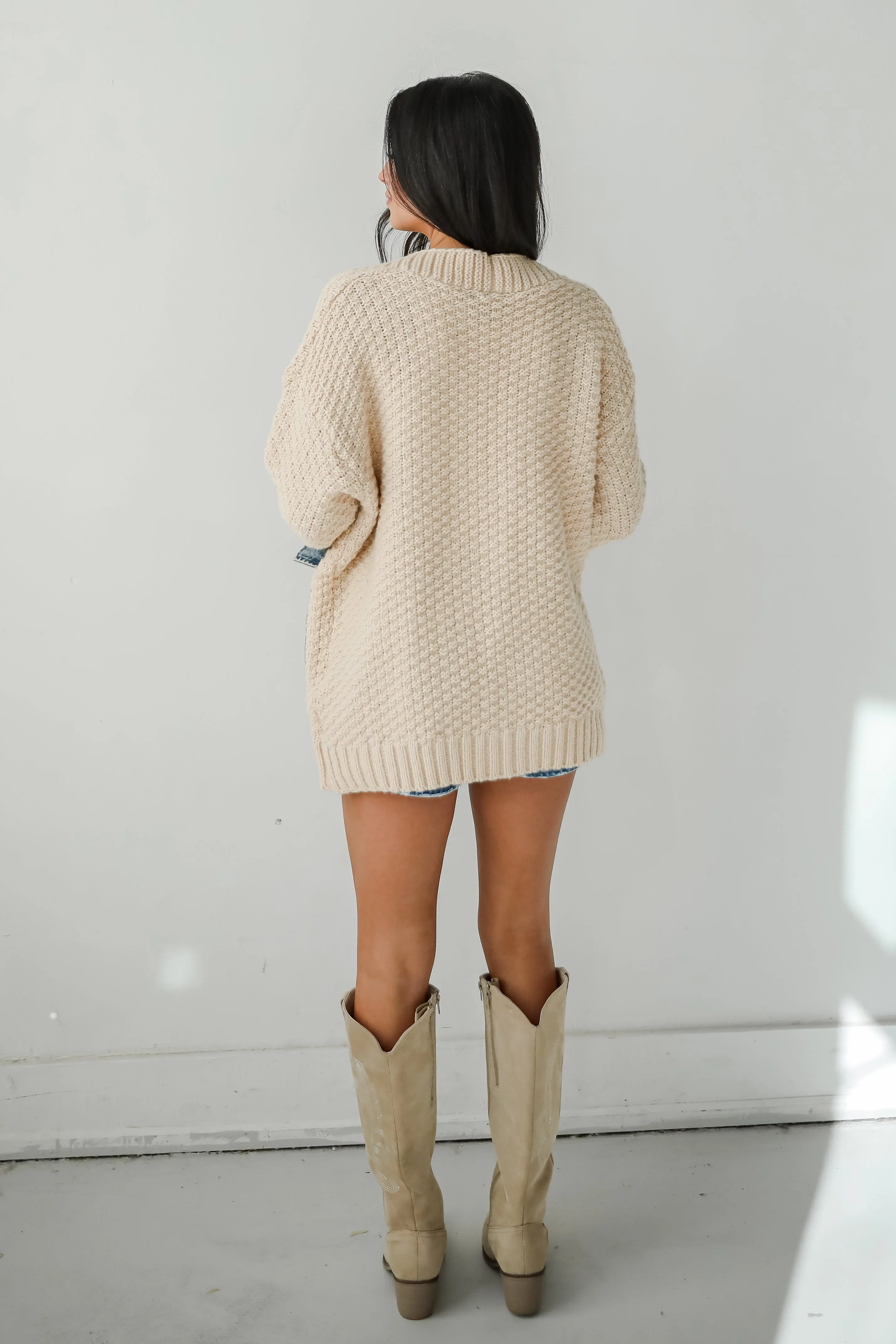 FINAL SALE - Beyond Cozy Cream Oversized Sweater Cardigan