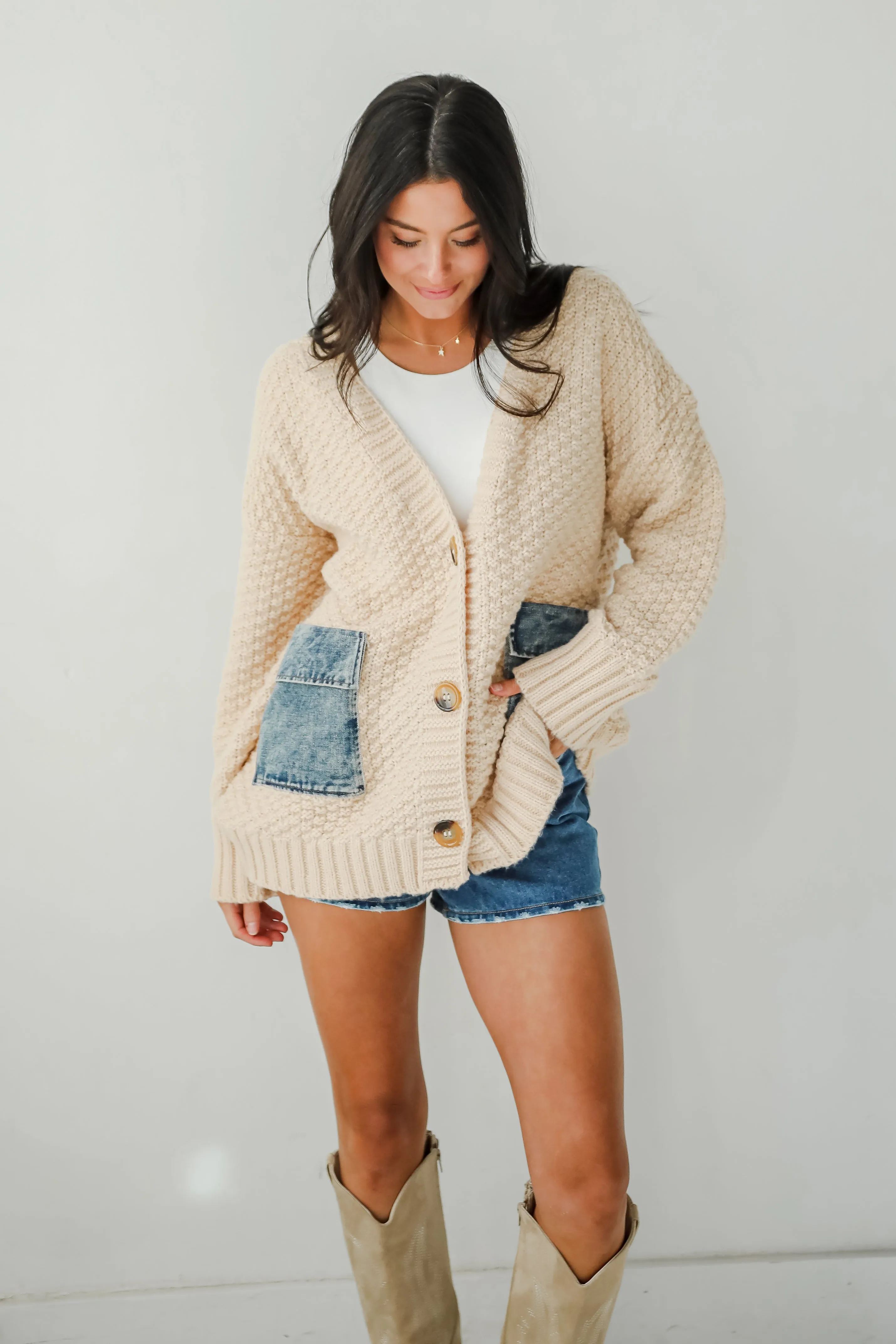 FINAL SALE - Beyond Cozy Cream Oversized Sweater Cardigan