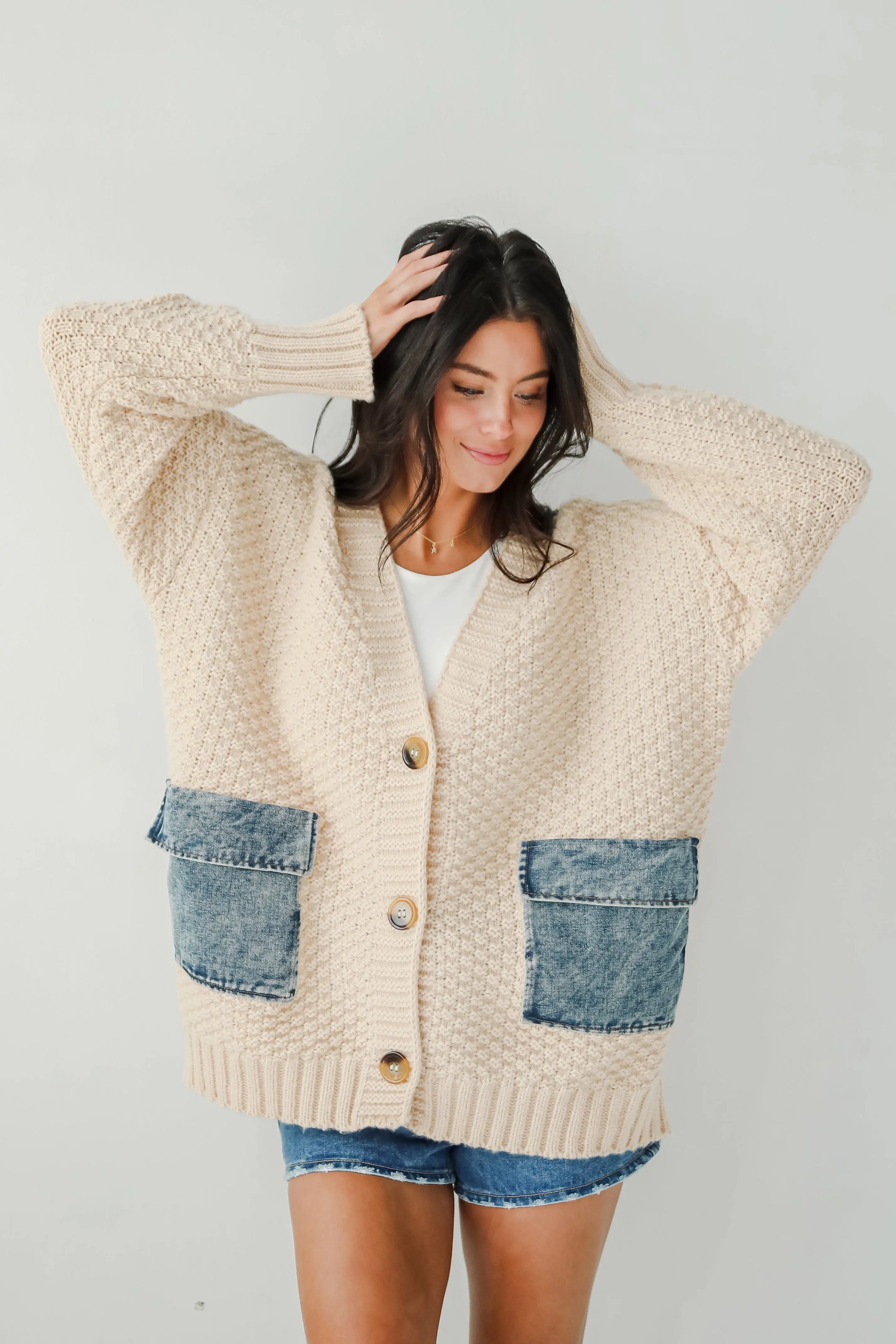 FINAL SALE - Beyond Cozy Cream Oversized Sweater Cardigan