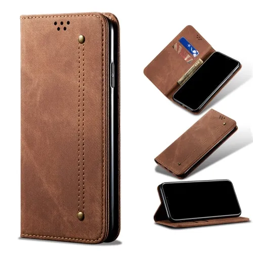 For Xiaomi Mi 11 Denim Texture Casual Style Horizontal Flip Leather Case with Holder  Card