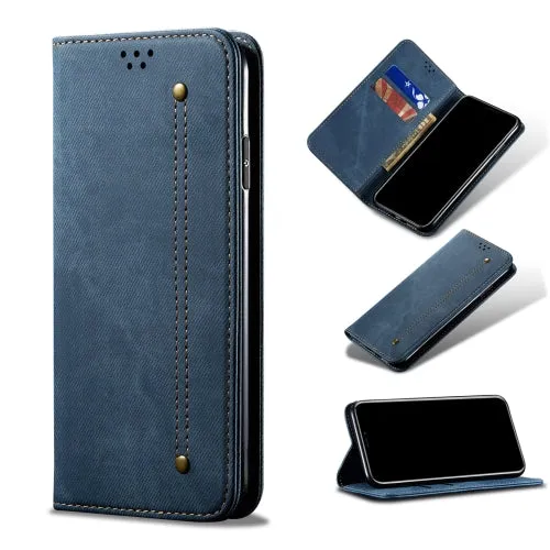For Xiaomi Mi 11 Denim Texture Casual Style Horizontal Flip Leather Case with Holder  Card