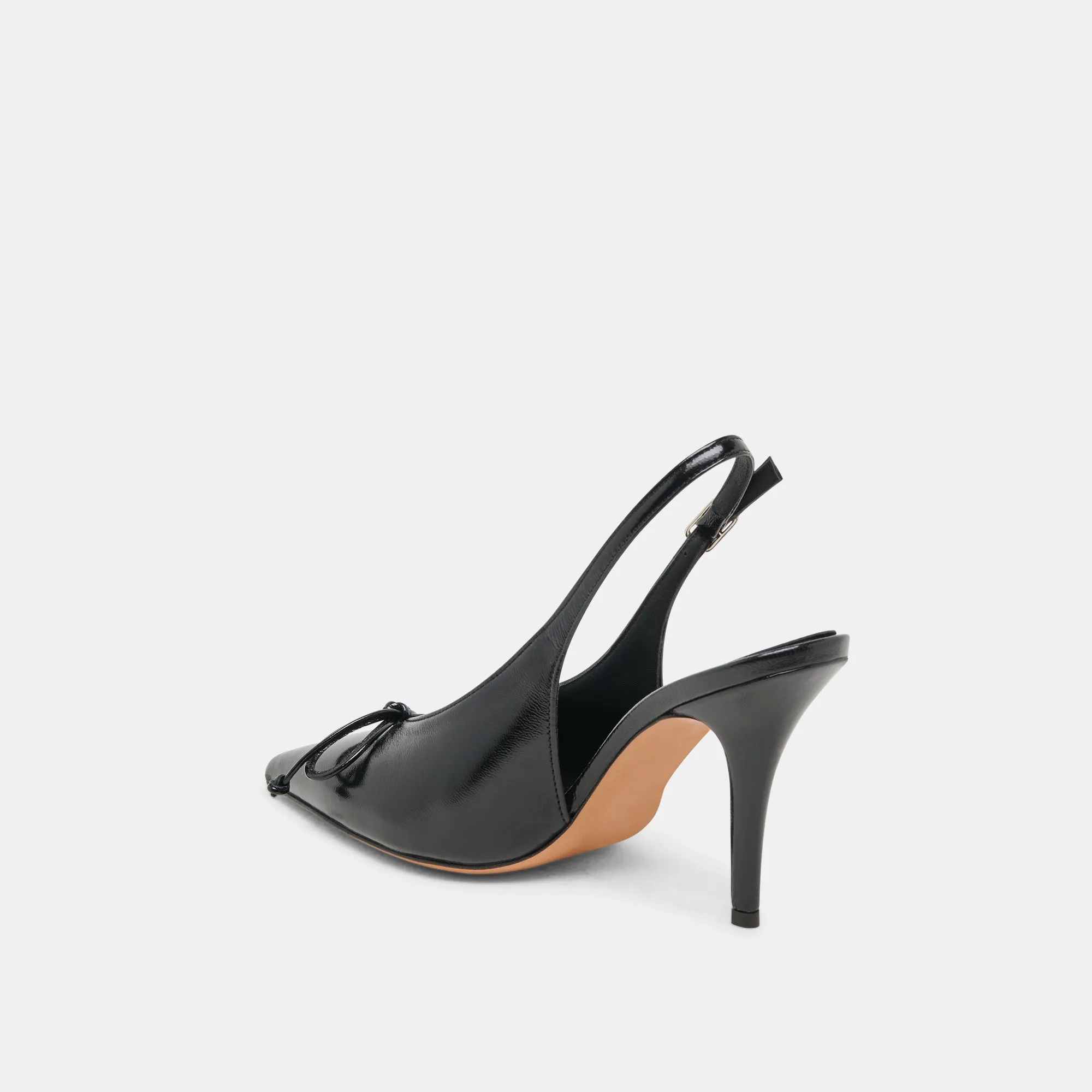 GEENA HEELS BLACK LEATHER