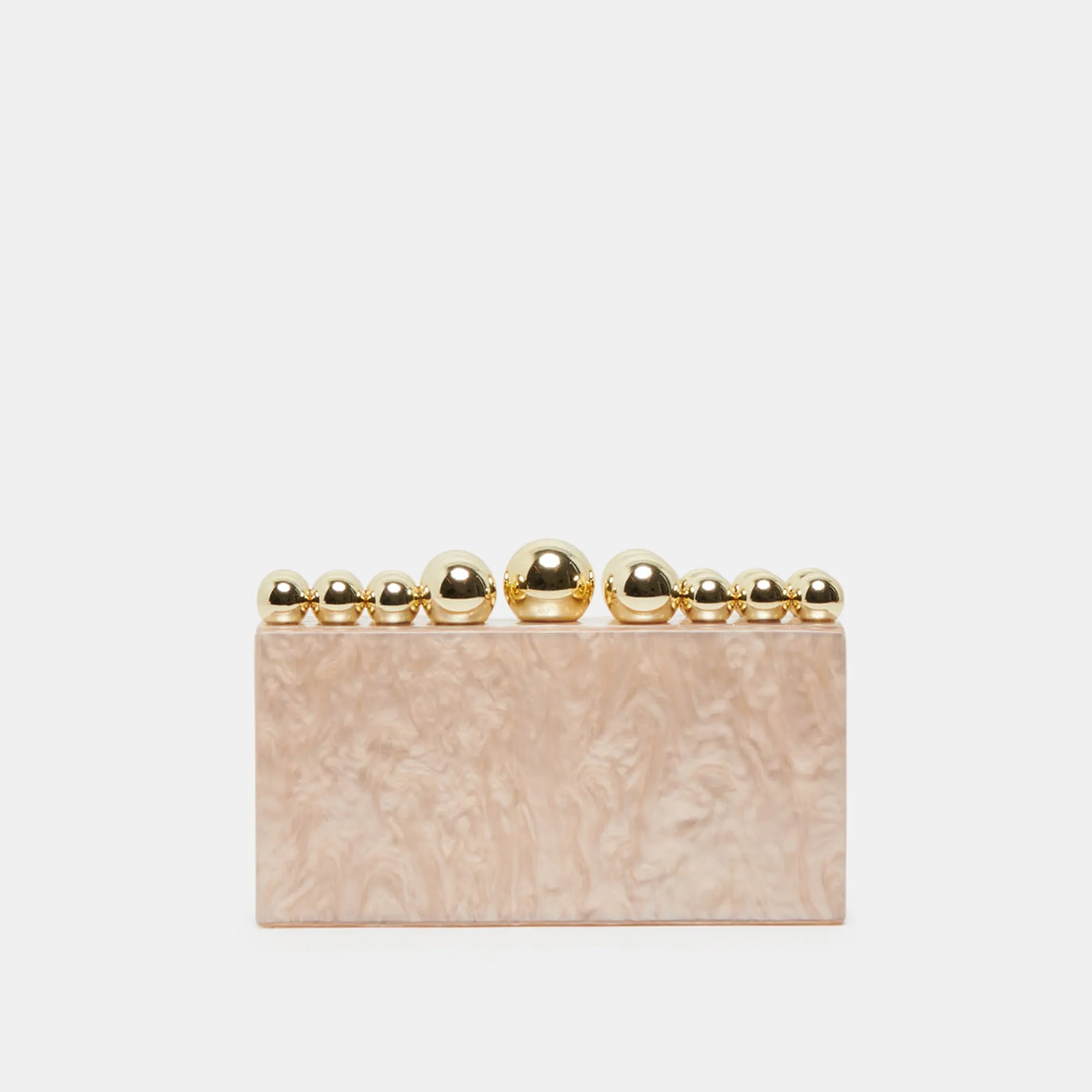 GERRY CLUTCH BEIGE PEARL ACRYLIC