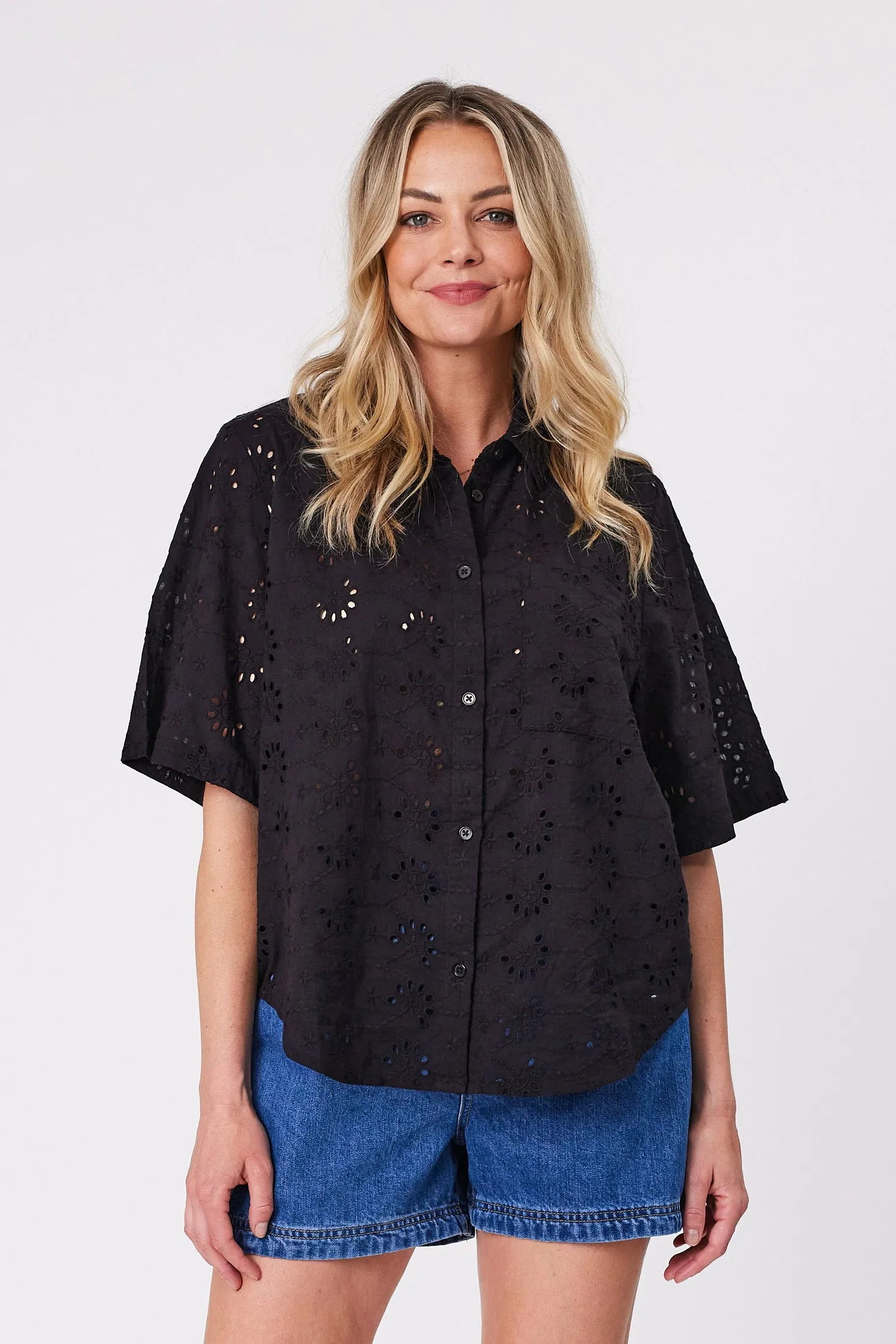 Gloss by Shine On Calliope Broderie Shirt