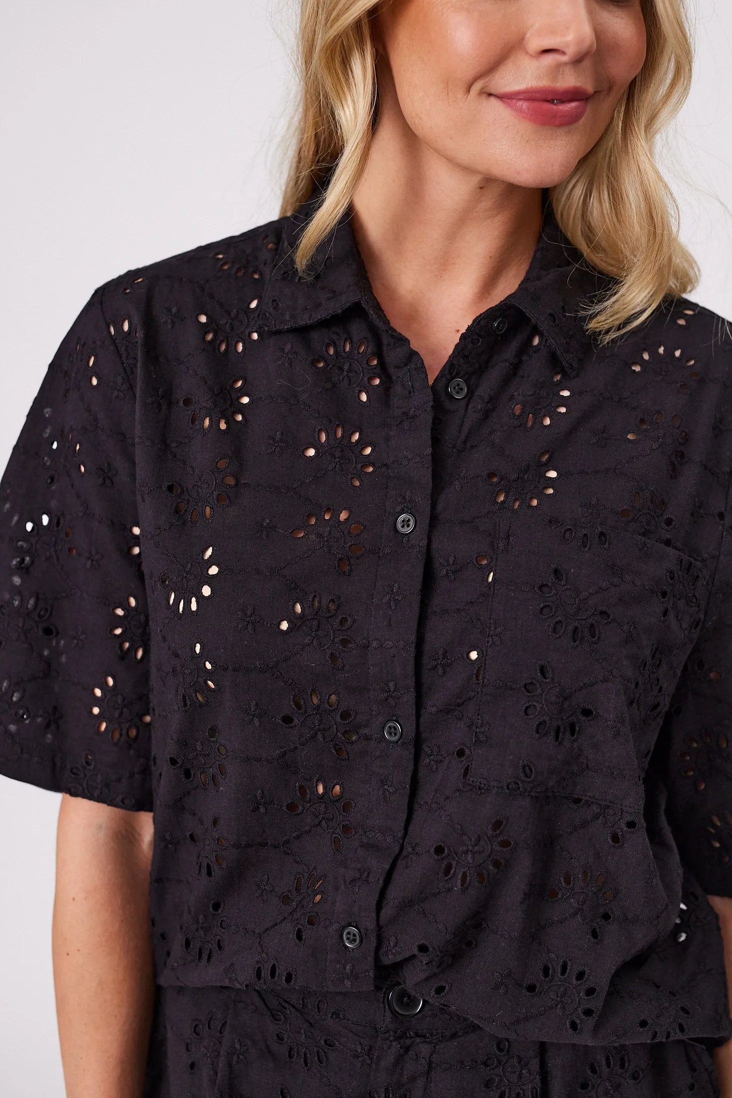 Gloss by Shine On Calliope Broderie Shirt
