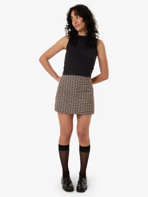 Hazed Mini Skirt - Coffee