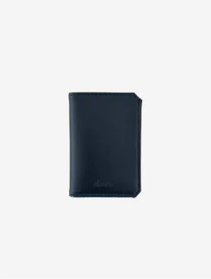Hibiscus Vegan Apple Leather Card Holder | Navy