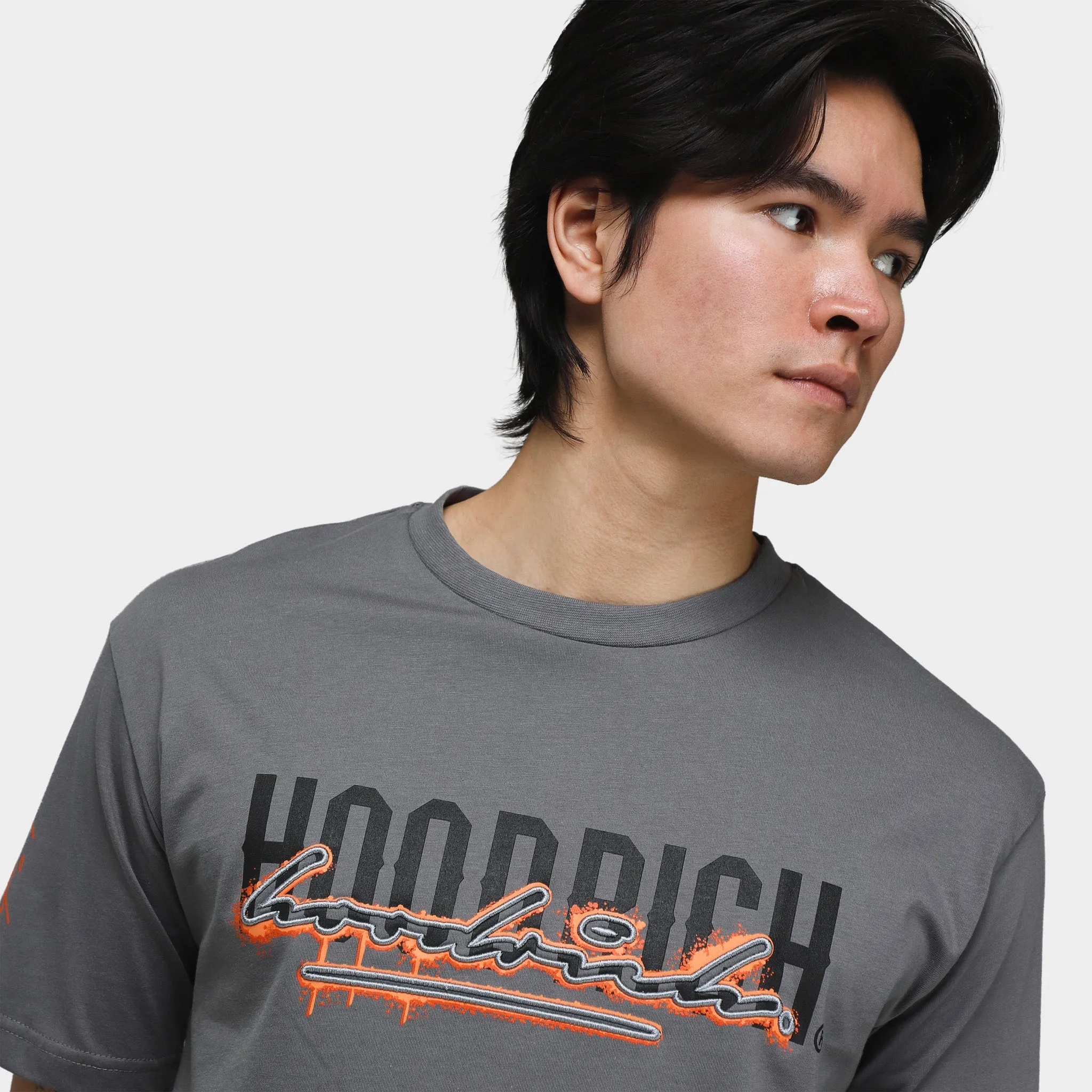 Hoodrich Splatter T-Shirt Lava Smoke / Black - Persimmon Orange