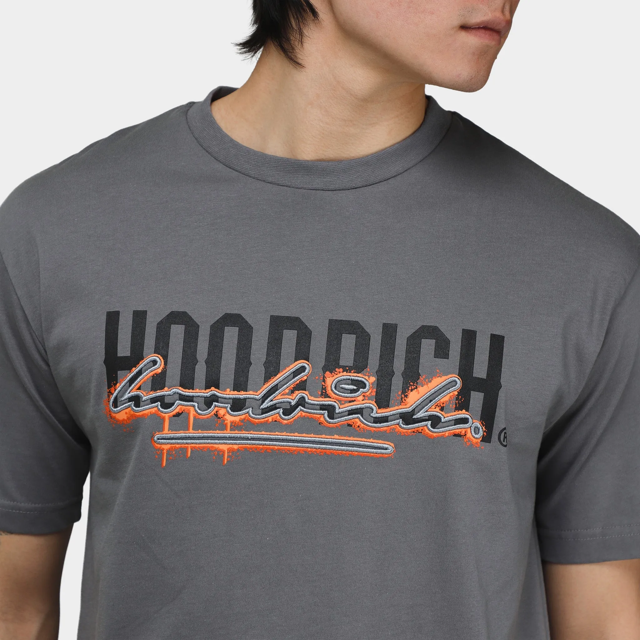 Hoodrich Splatter T-Shirt Lava Smoke / Black - Persimmon Orange