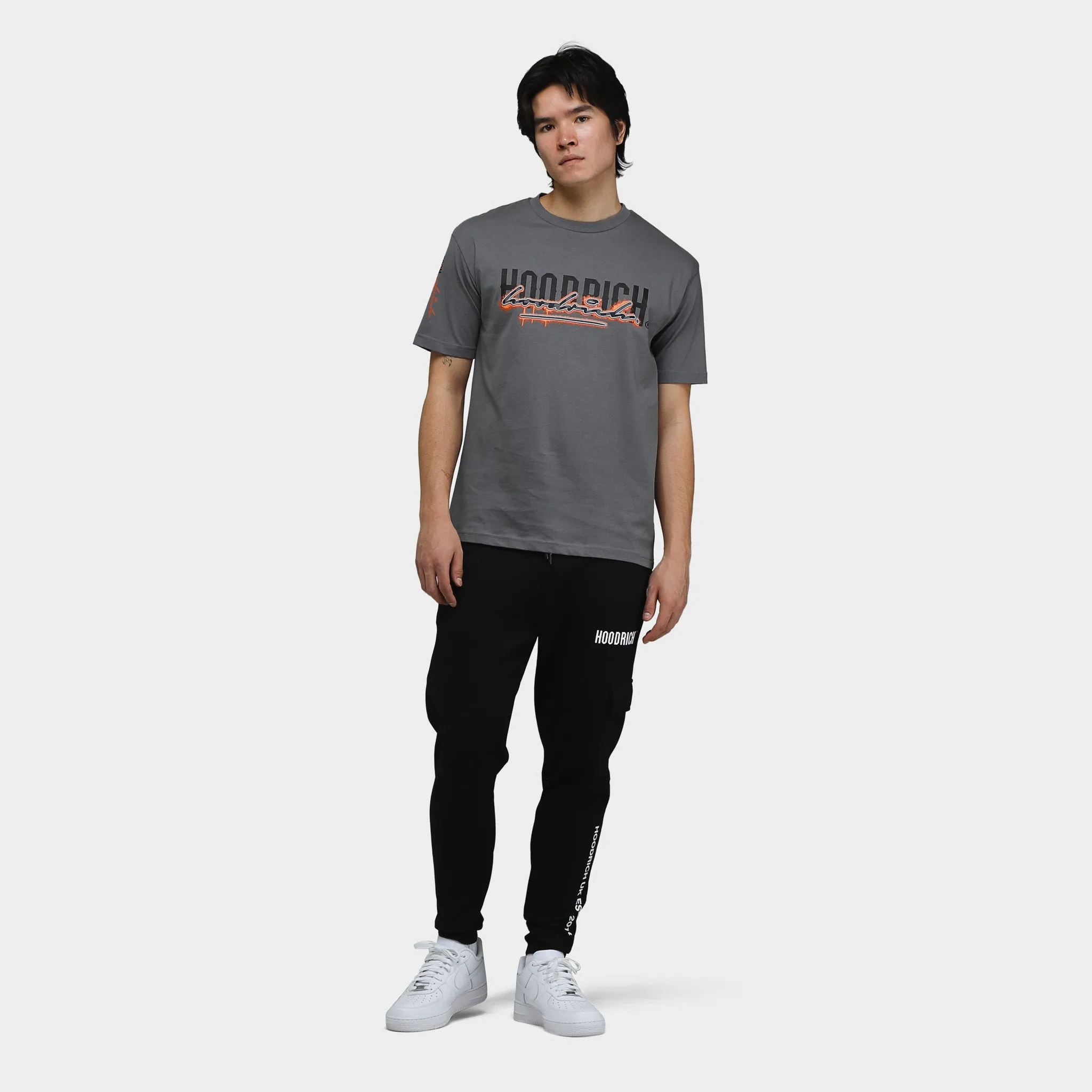 Hoodrich Splatter T-Shirt Lava Smoke / Black - Persimmon Orange