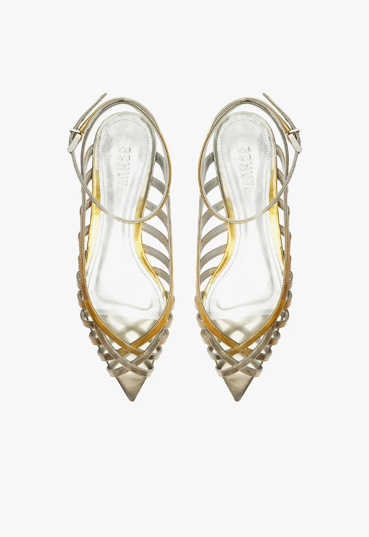 Iris Specchio Leather Flat