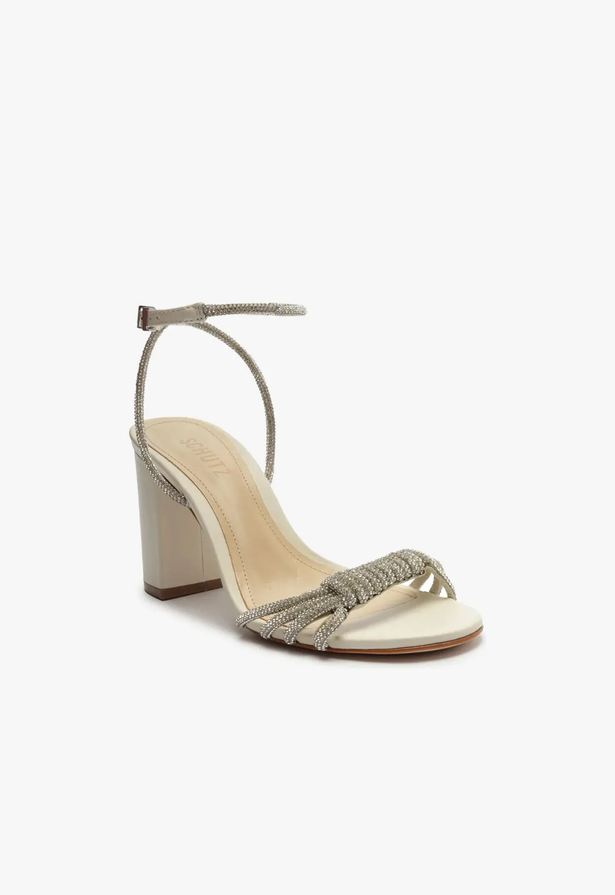 Jewell Block Nappa Leather Sandal