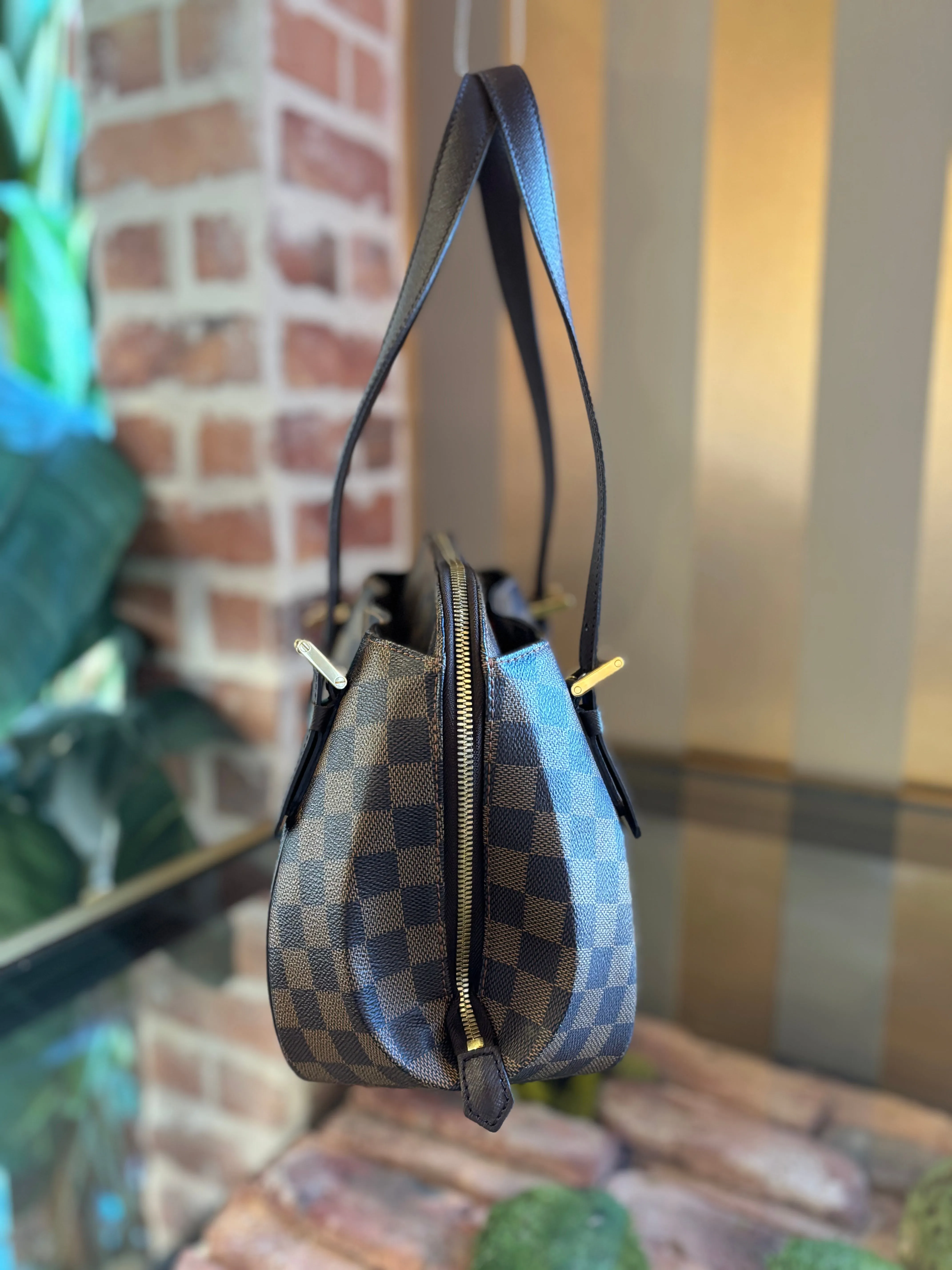 LOUIS VUITTON Damier Ebene Belem MM Shoulder Bag