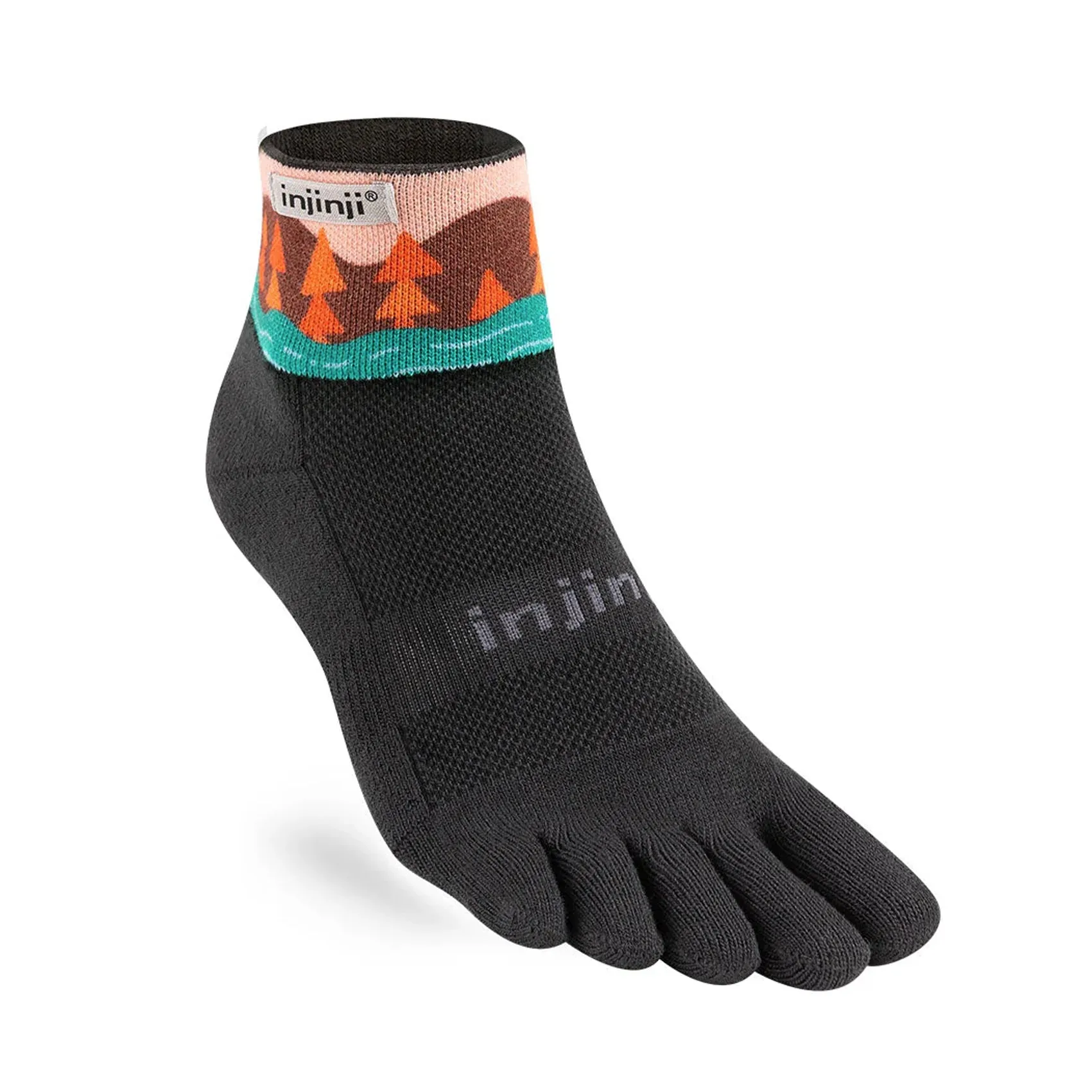 Mens Injinji Trail Artist Designed Mini-Crew Socks