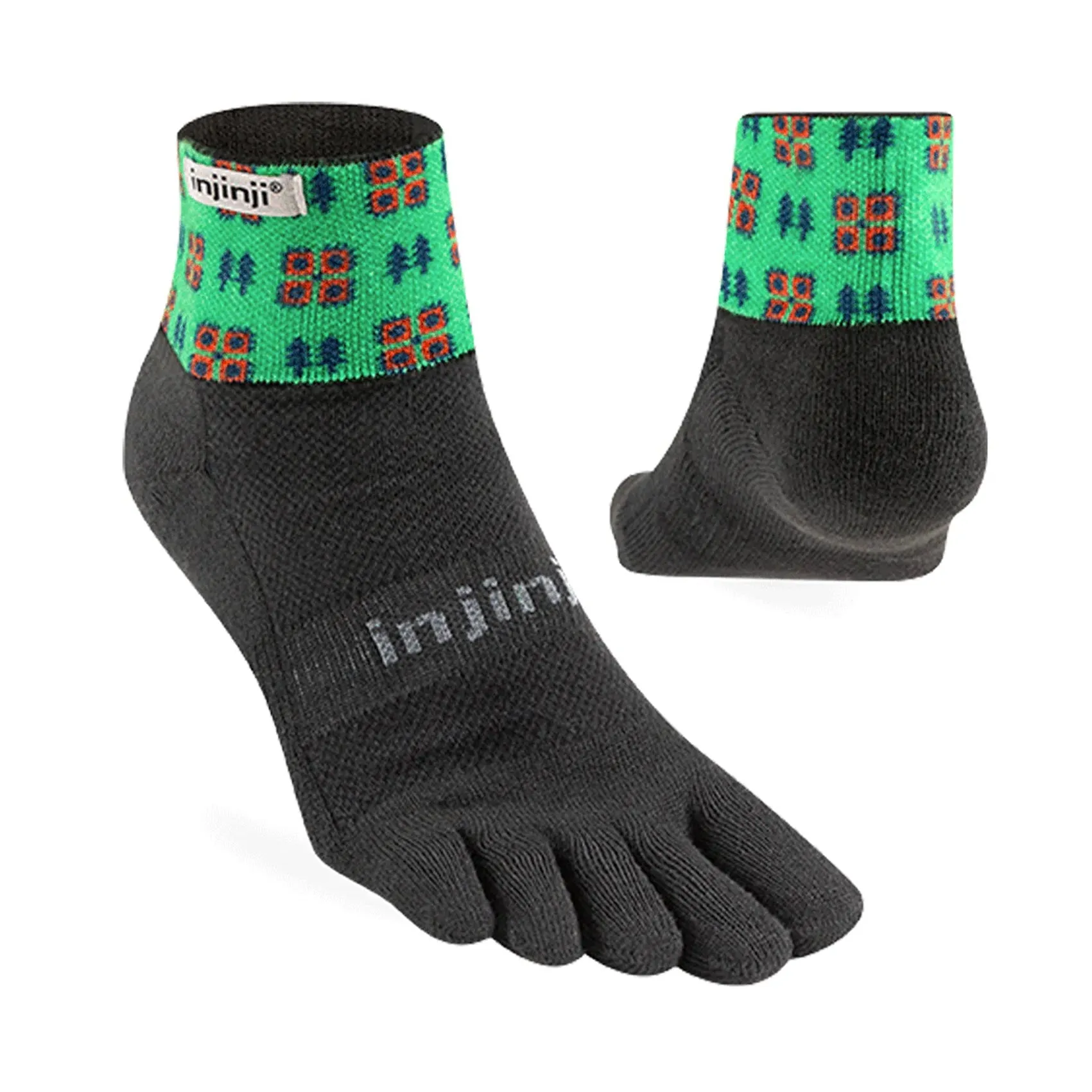 Mens Injinji Trail Artist Designed Mini-Crew Socks