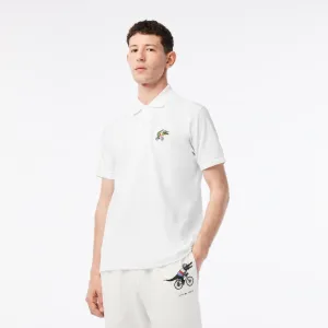 Men’s Lacoste x Netflix Organic Cotton Polo White