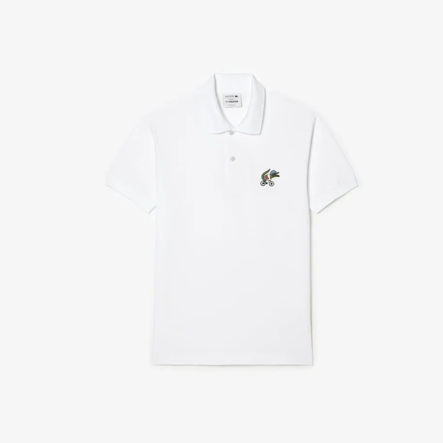 Men’s Lacoste x Netflix Organic Cotton Polo White