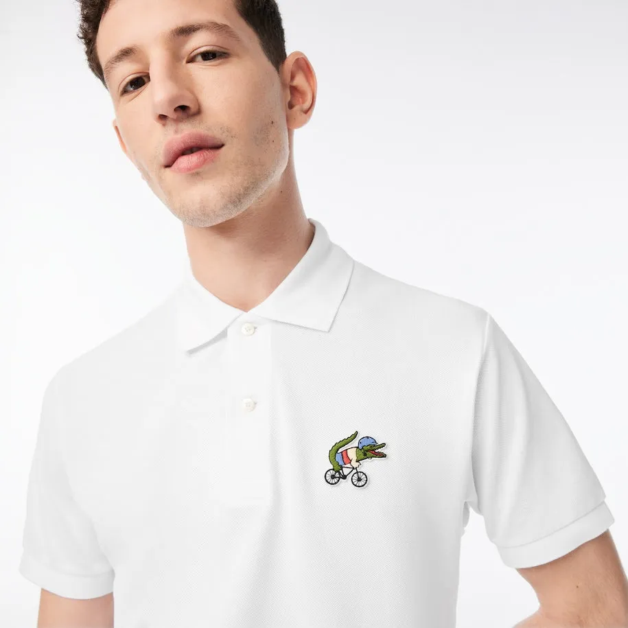 Men’s Lacoste x Netflix Organic Cotton Polo White