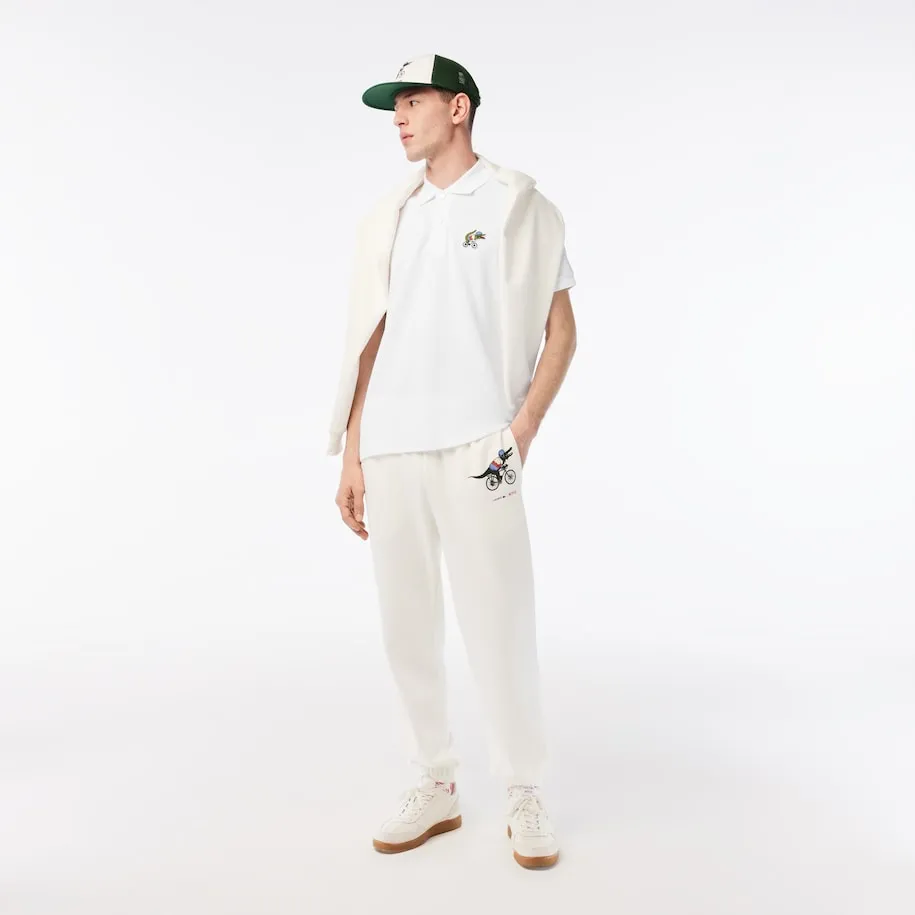 Men’s Lacoste x Netflix Organic Cotton Polo White