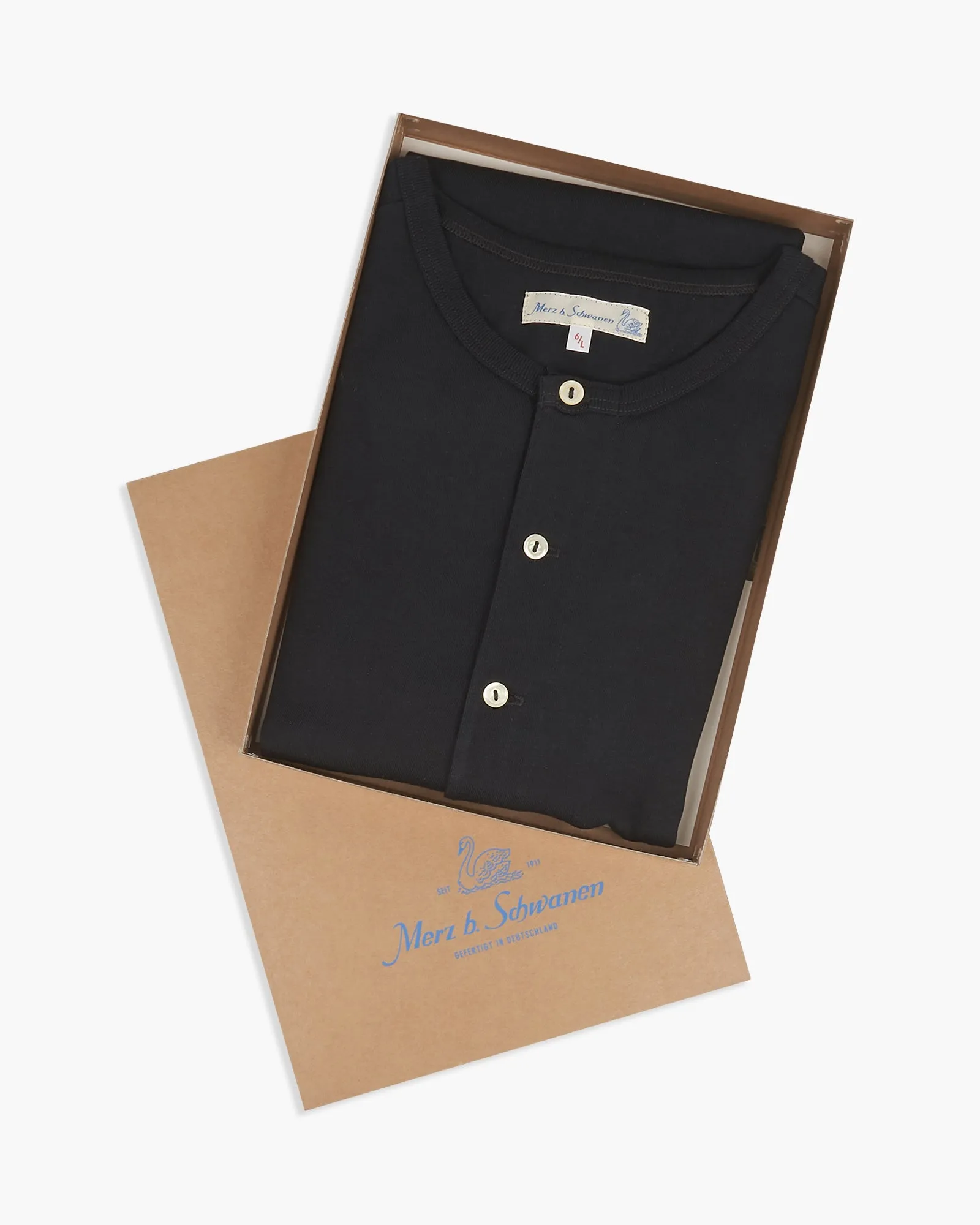Merz b. Schwanen Good Originals 207 7.2oz Loopwheeled S/S Henley - Charcoal