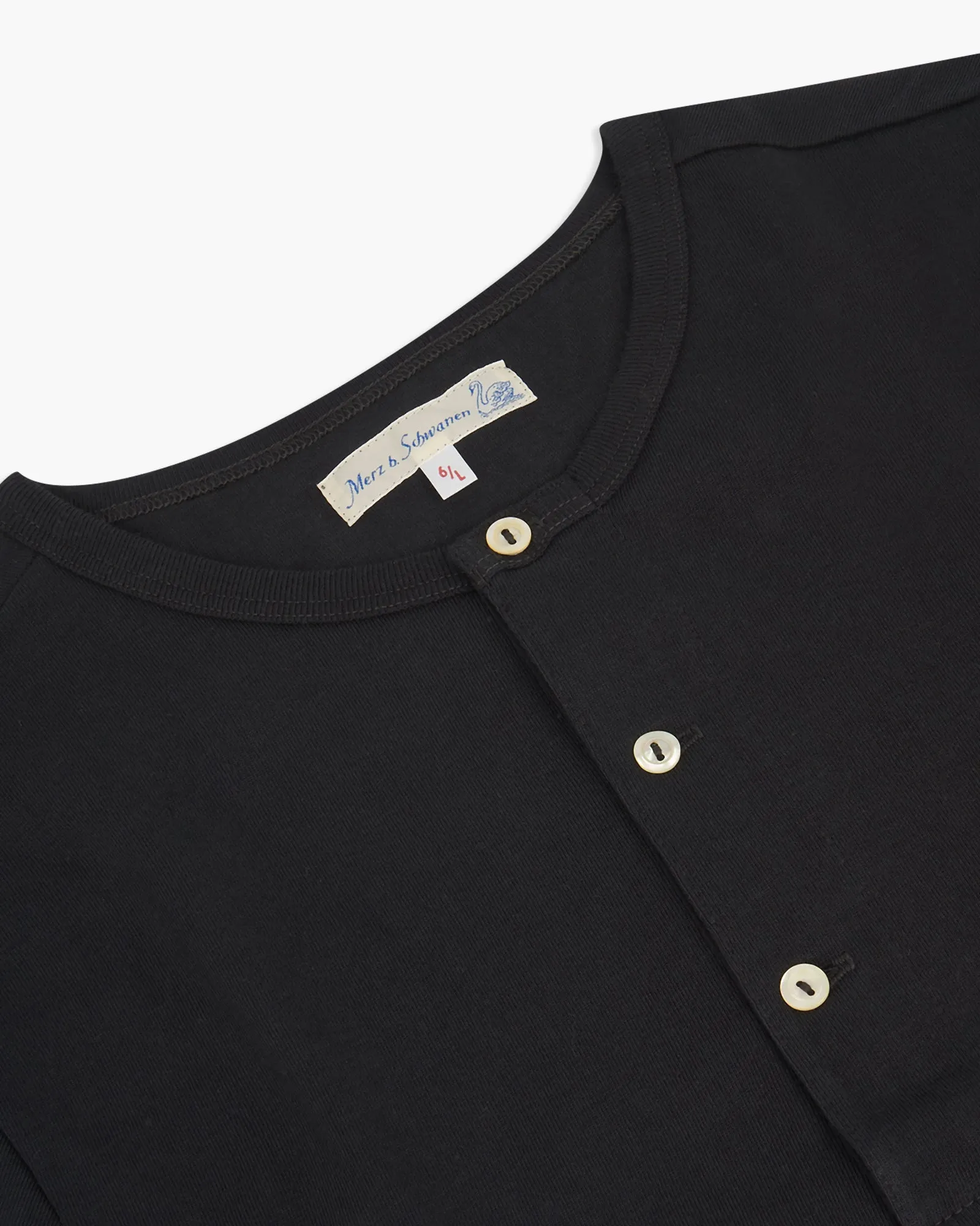 Merz b. Schwanen Good Originals 207 7.2oz Loopwheeled S/S Henley - Charcoal