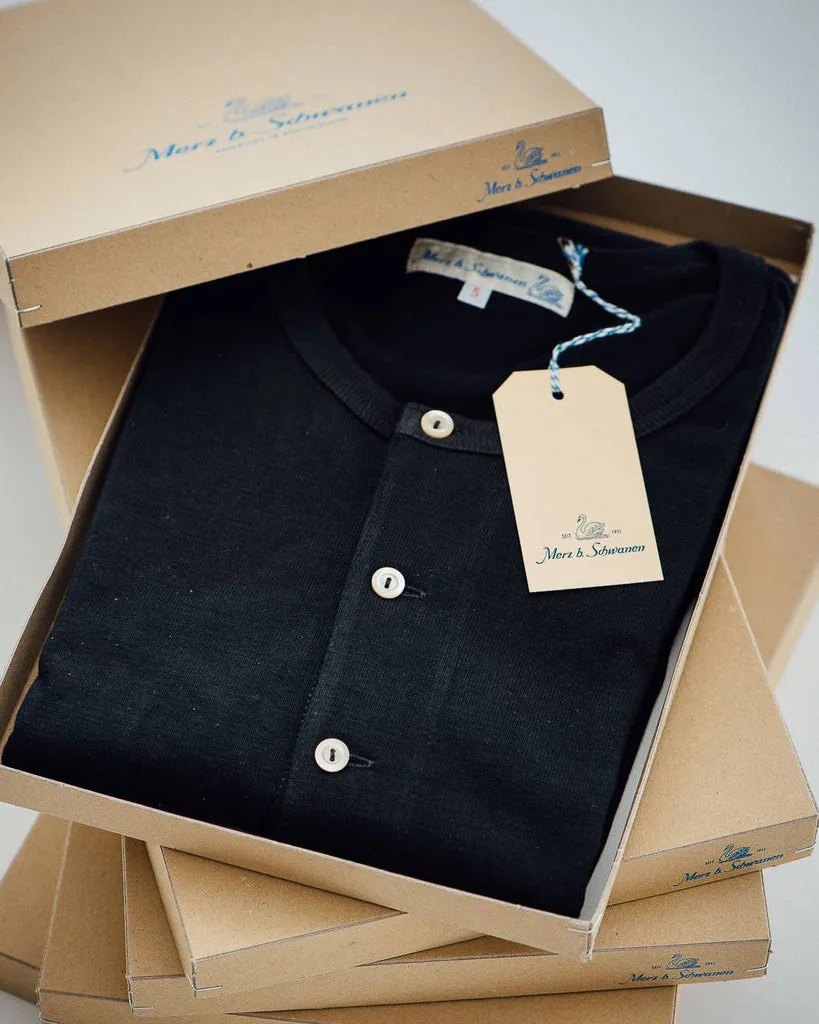 Merz b. Schwanen Good Originals 207 7.2oz Loopwheeled S/S Henley - Charcoal