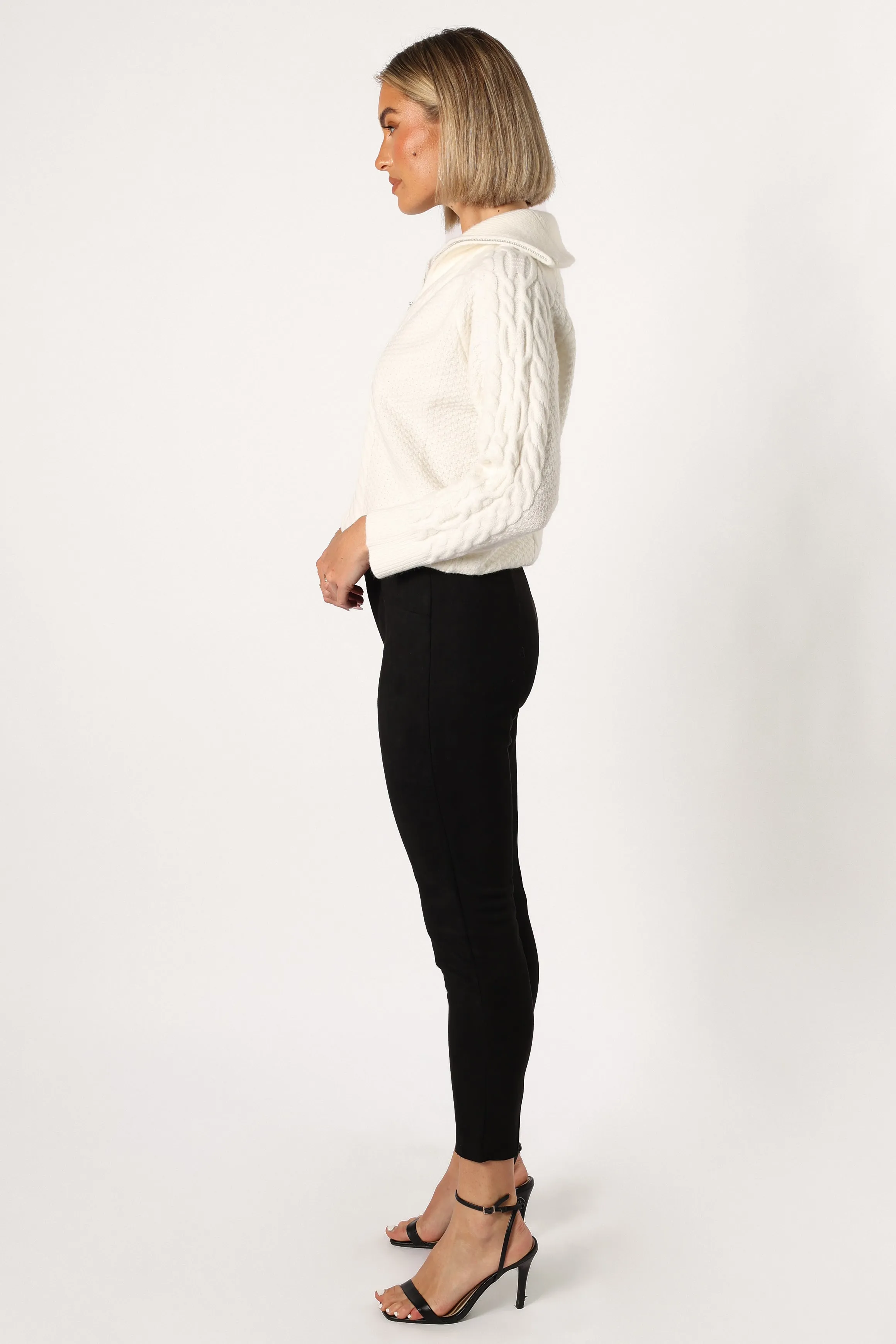Morgan Suede Look Legging - Black