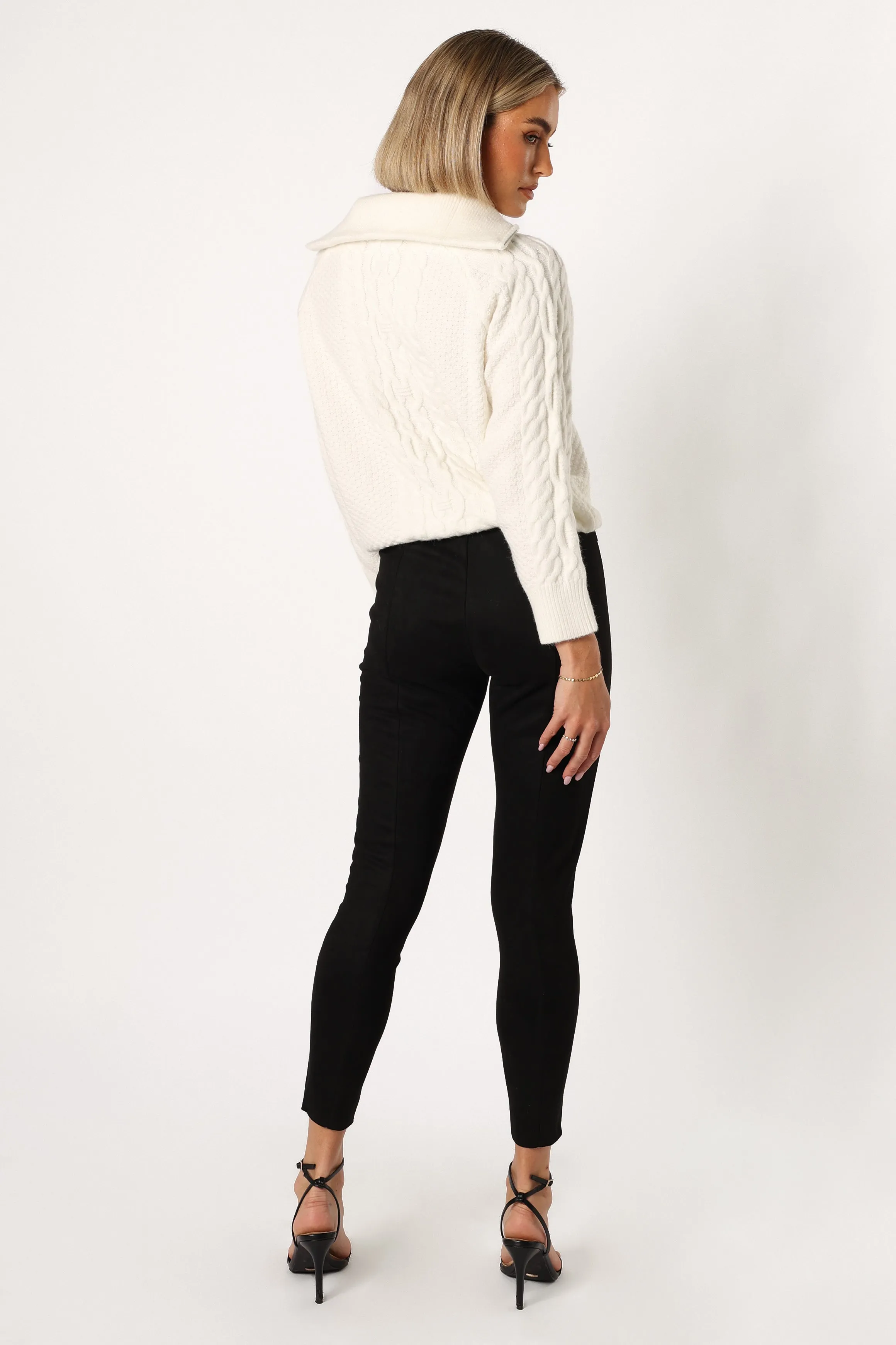 Morgan Suede Look Legging - Black