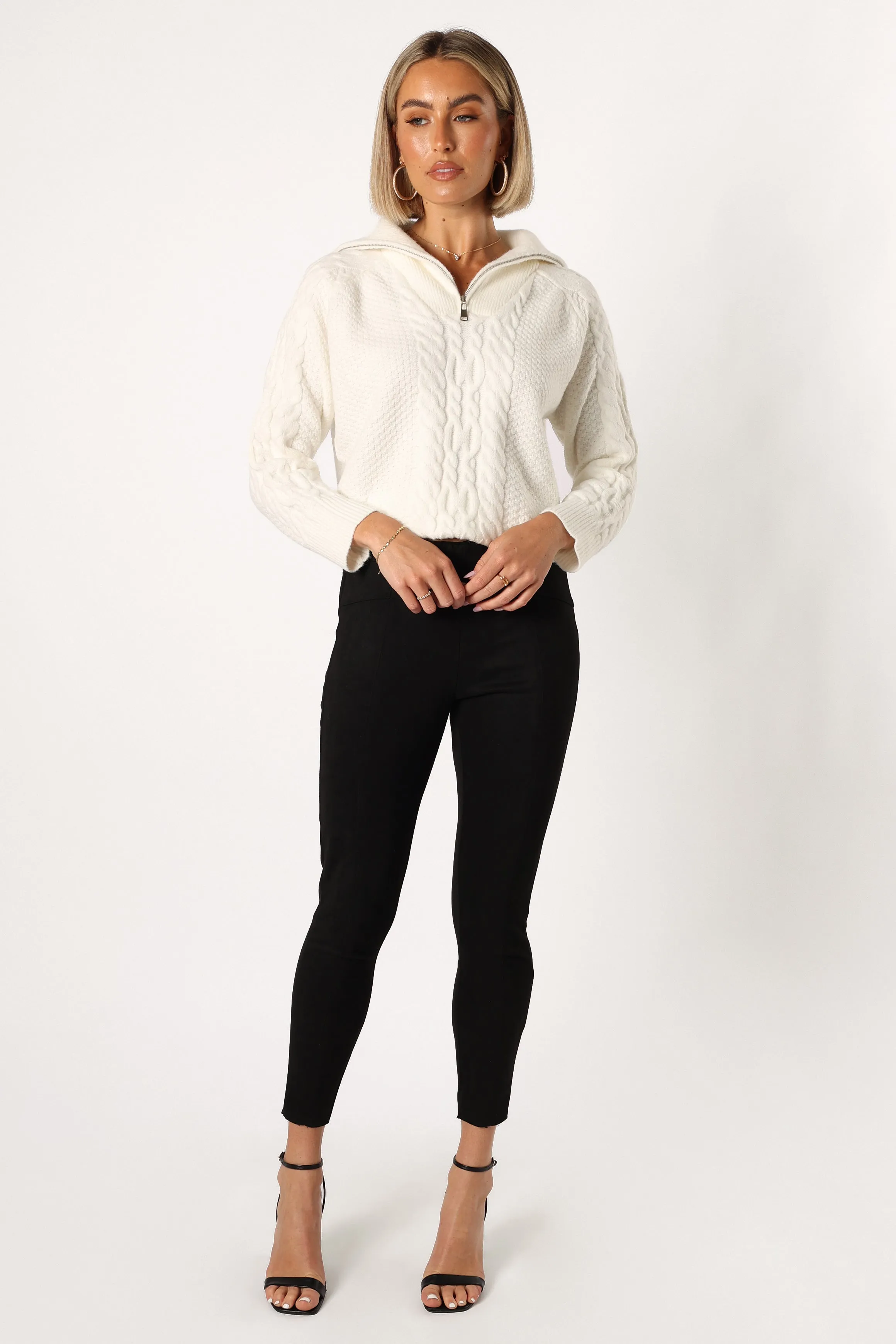 Morgan Suede Look Legging - Black